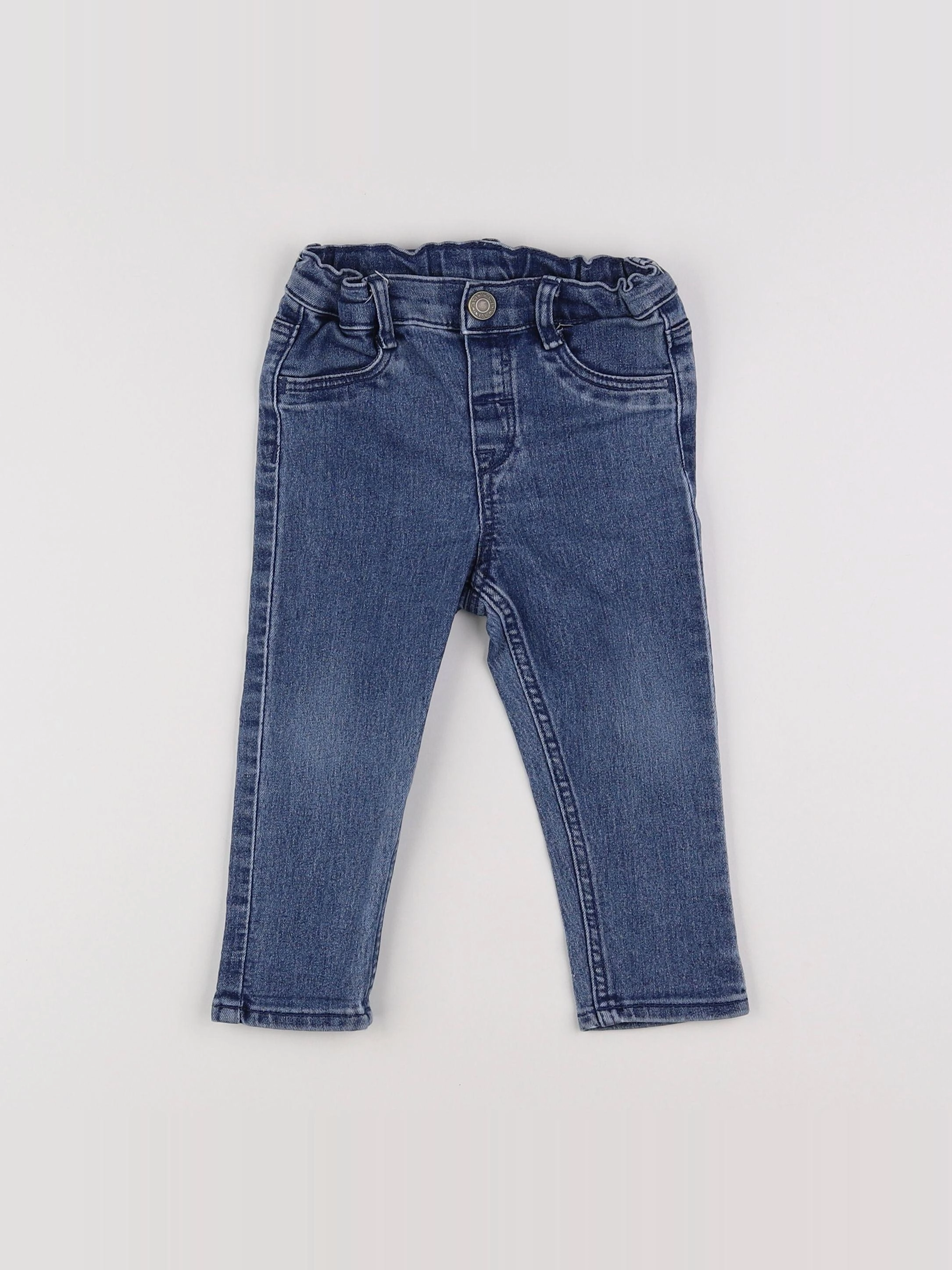 H&M - jean bleu - 9/12 mois