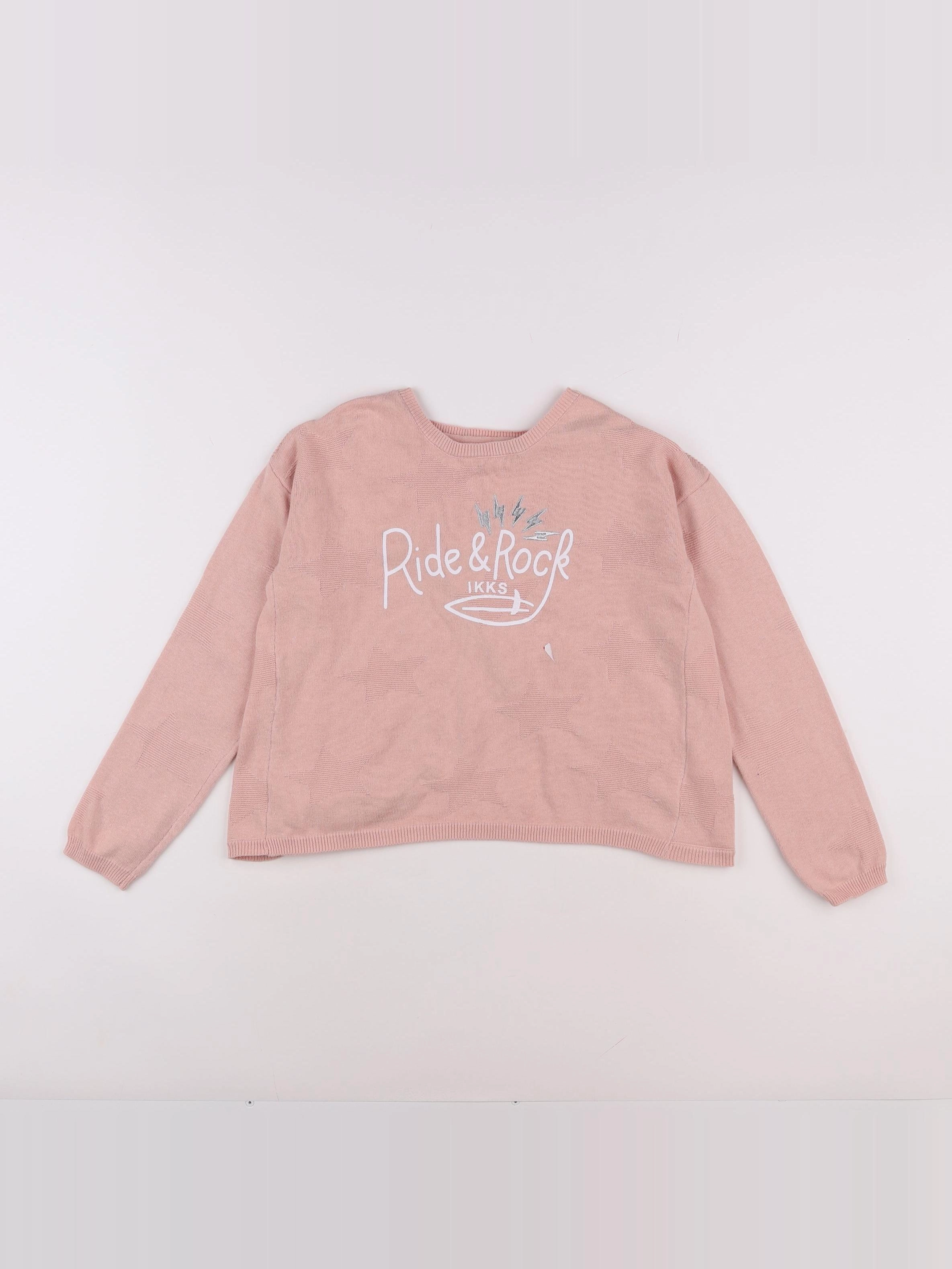 IKKS - pull rose - 8 ans