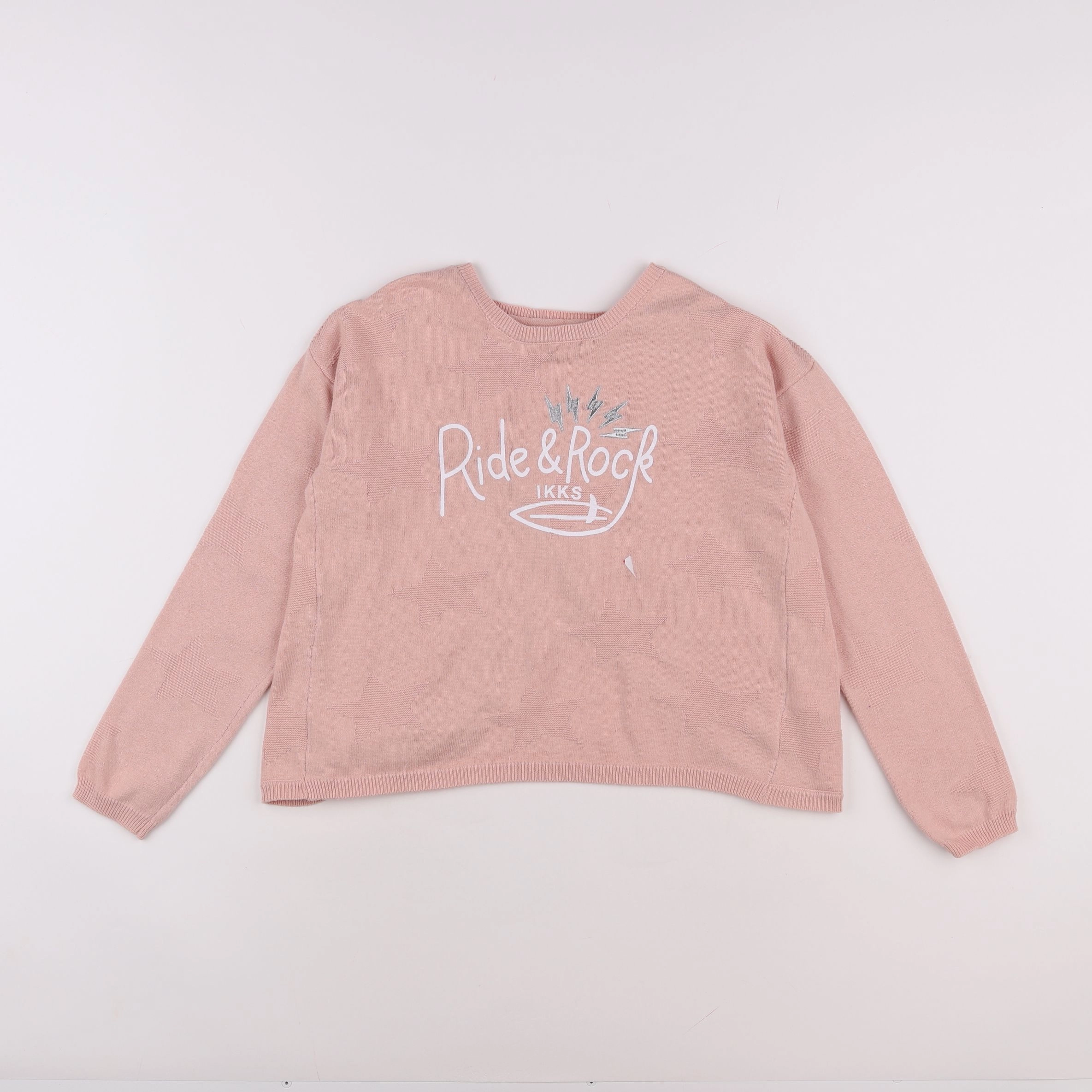 IKKS - pull rose - 8 ans