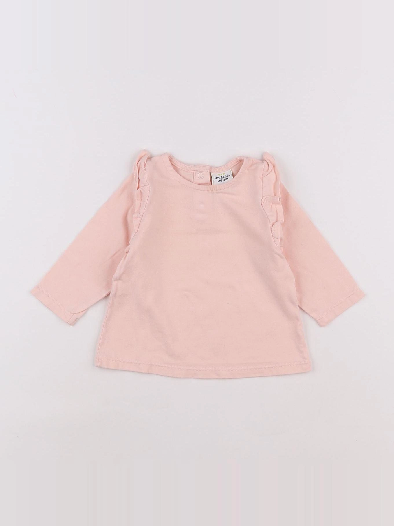 Tape à l'oeil - tee-shirt rose - 6 mois