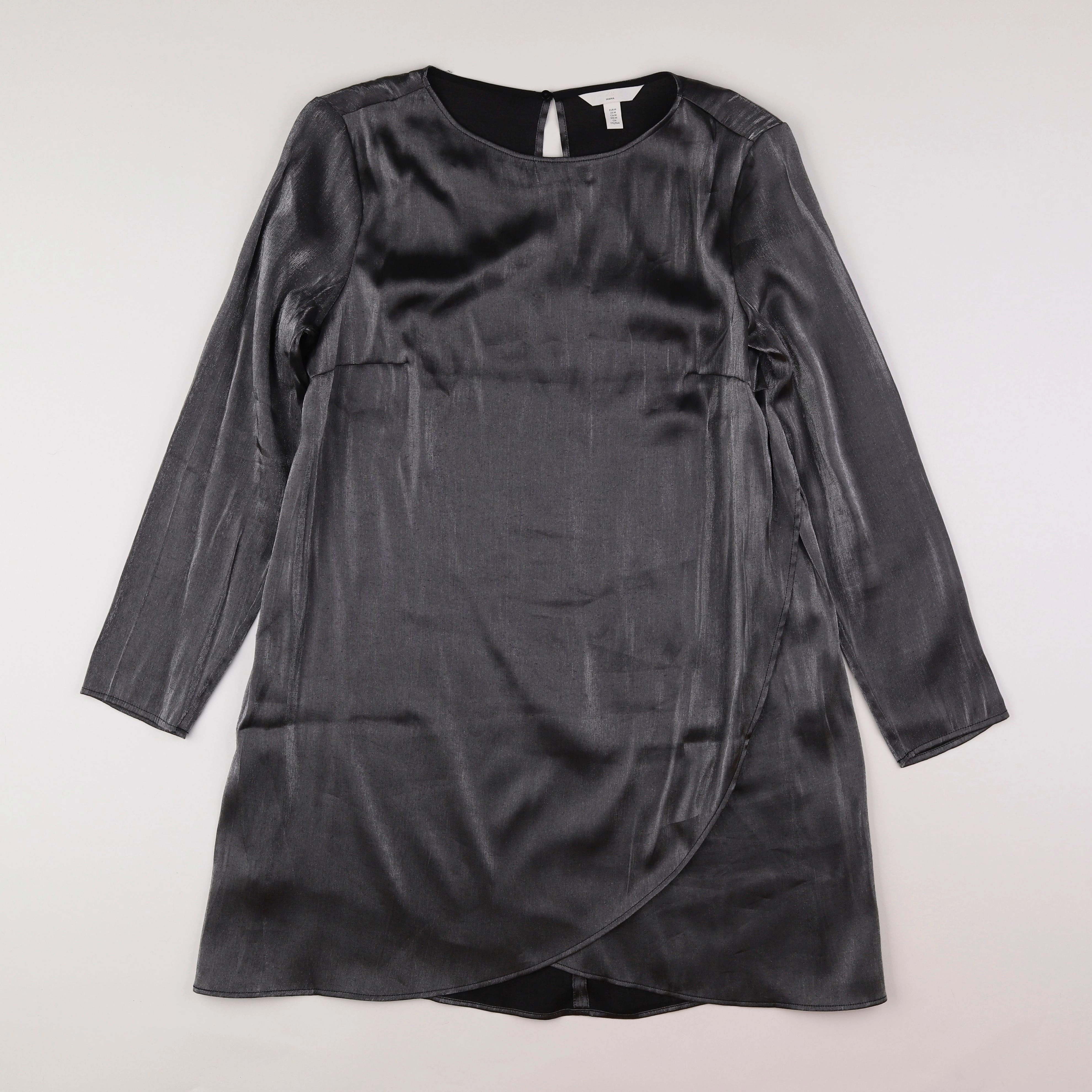H&M - robe grossesse gris, argent - 38