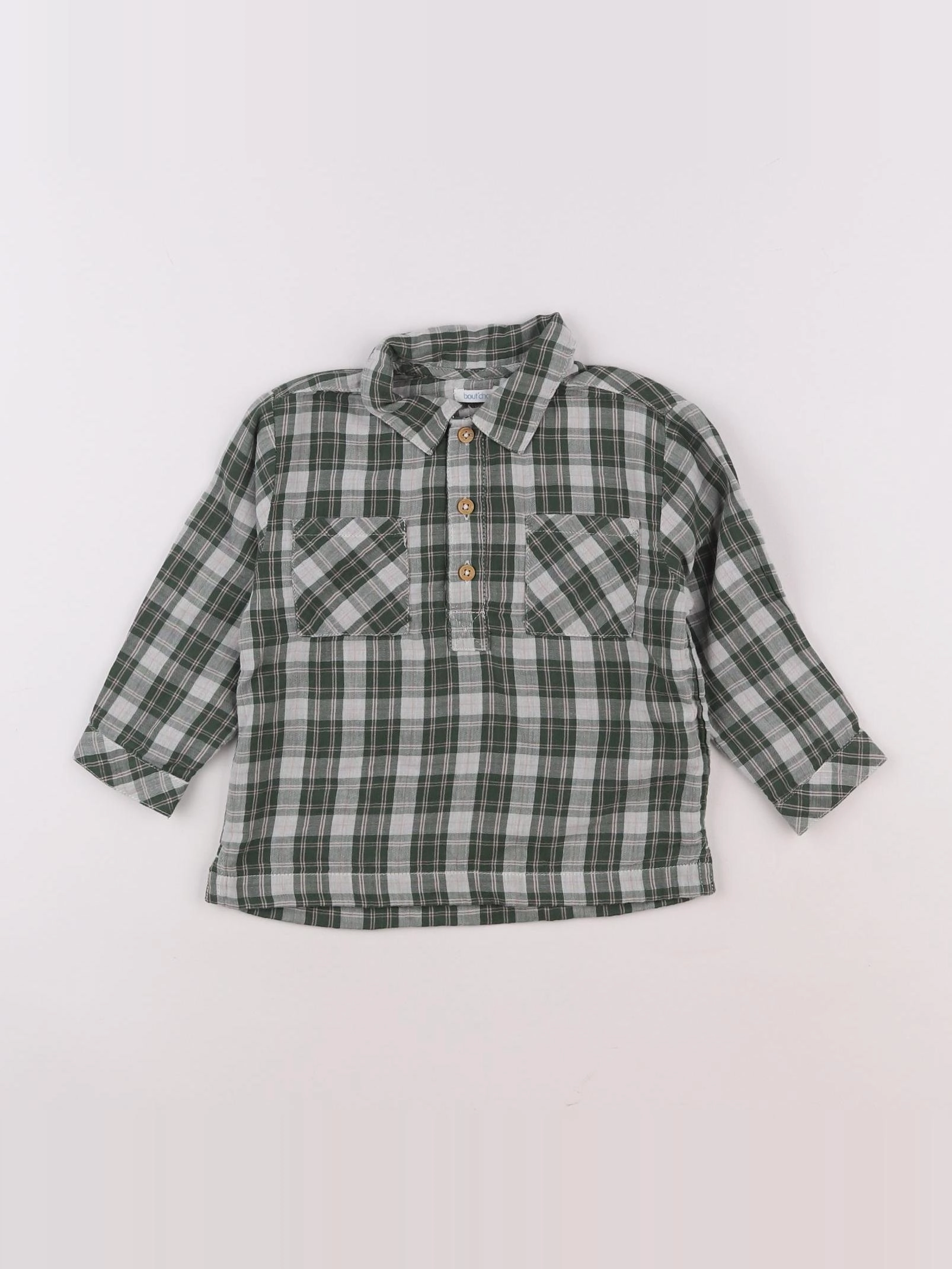 Boutchou - chemise vert - 2 ans