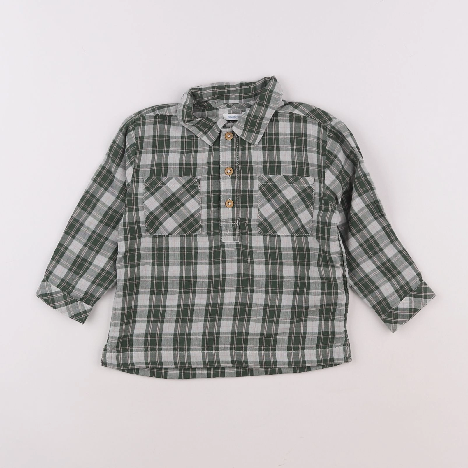 Boutchou - chemise vert - 2 ans