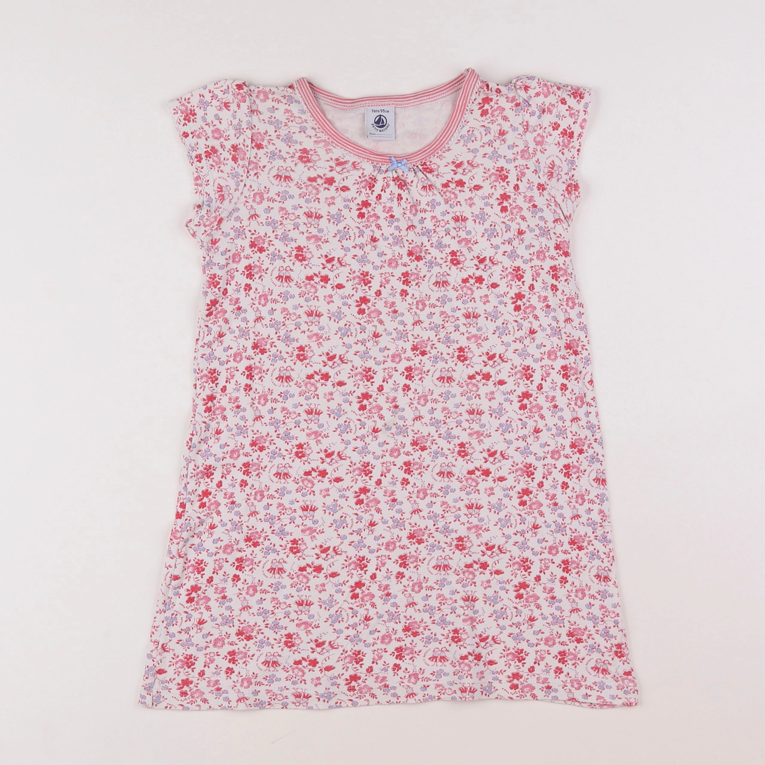 Petit Bateau - chemise de nuit coton rose - 3 ans