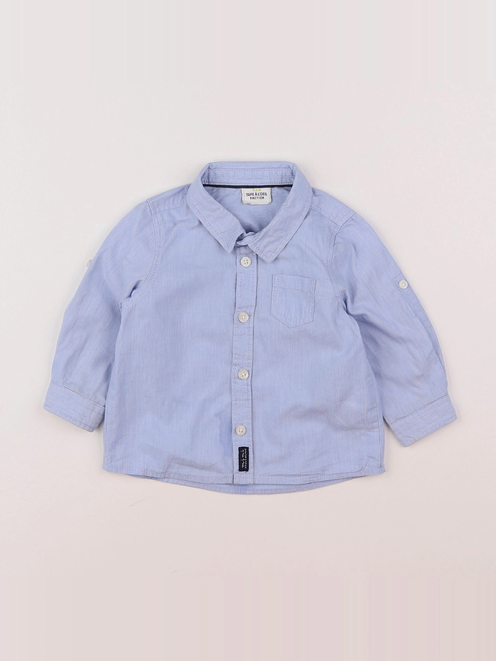 Tape à l'oeil - chemise bleu - 9 mois