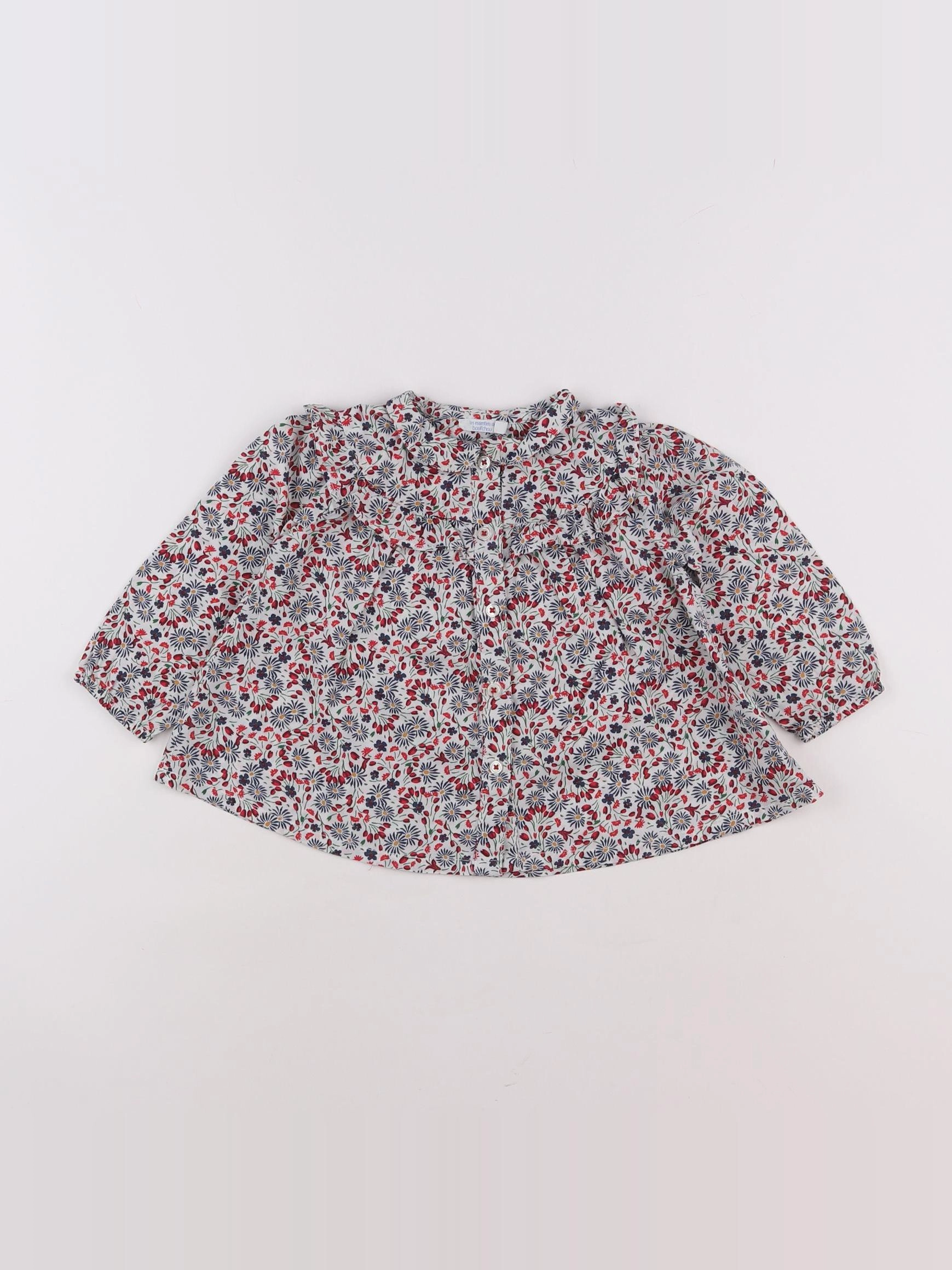 Boutchou - blouse multicolore - 12 mois