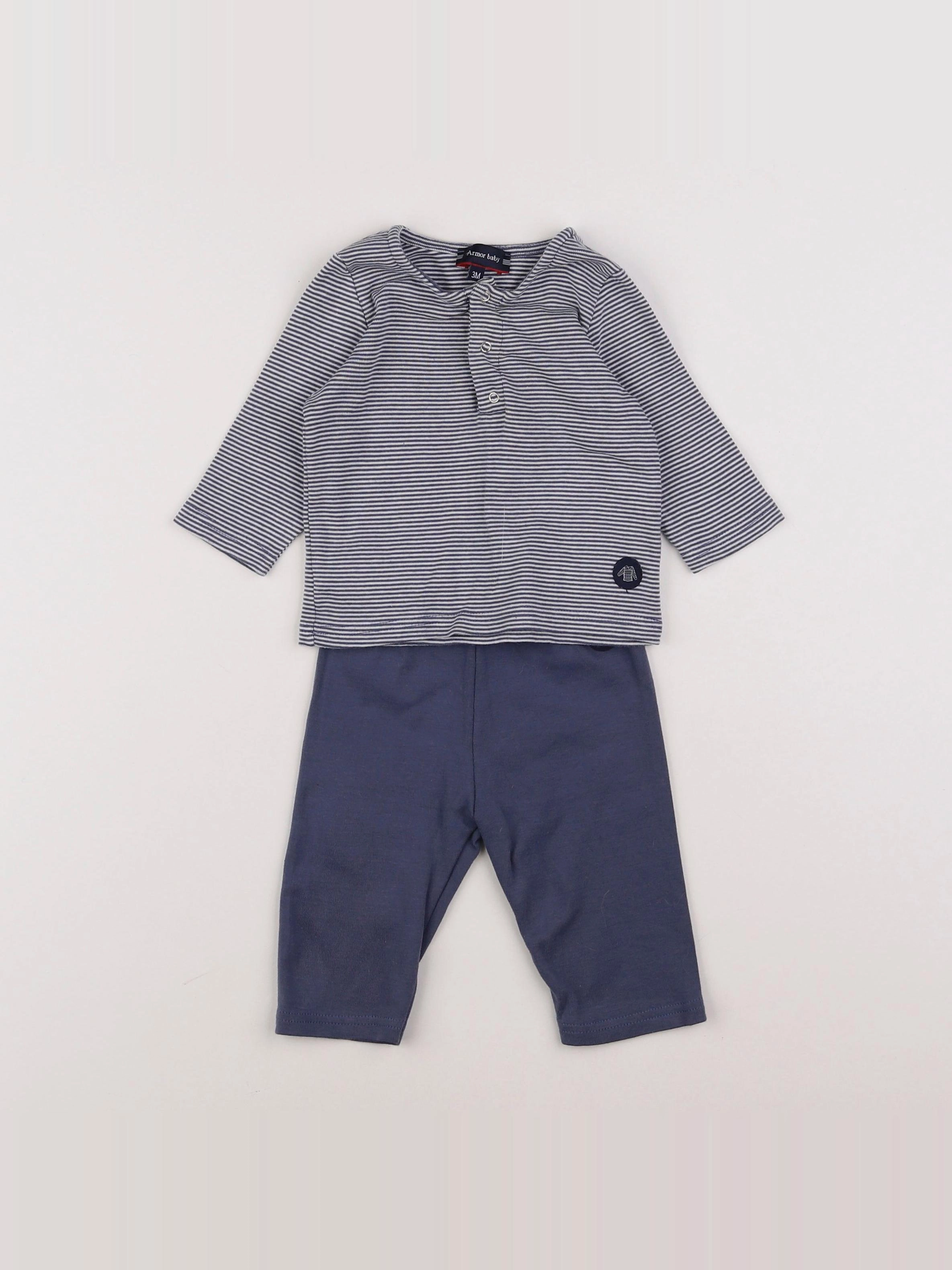 Armor Lux - ensemble bleu - 3 mois