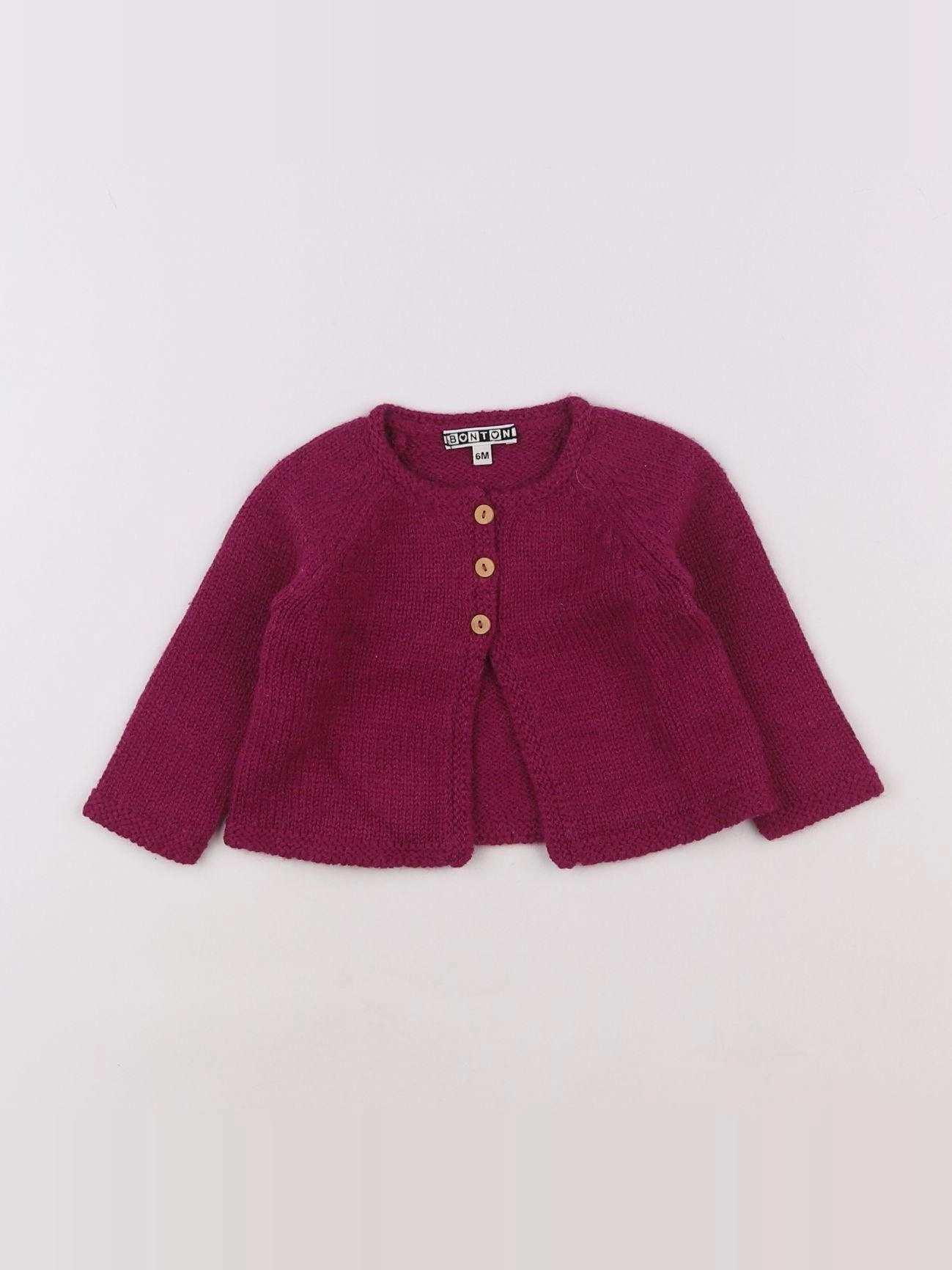 Bonton - gilet violet - 6 mois