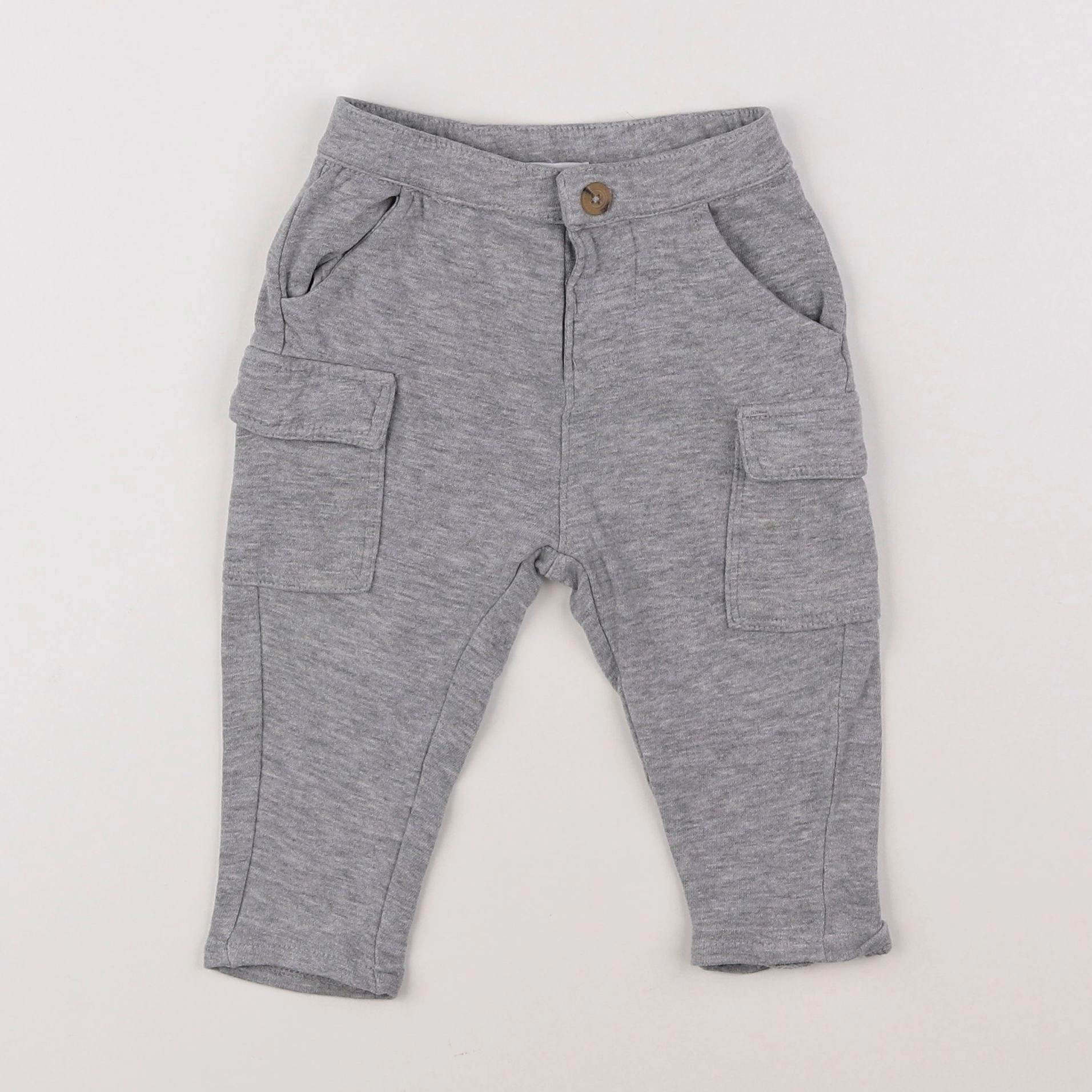 Vertbaudet - pantalon gris - 9 mois