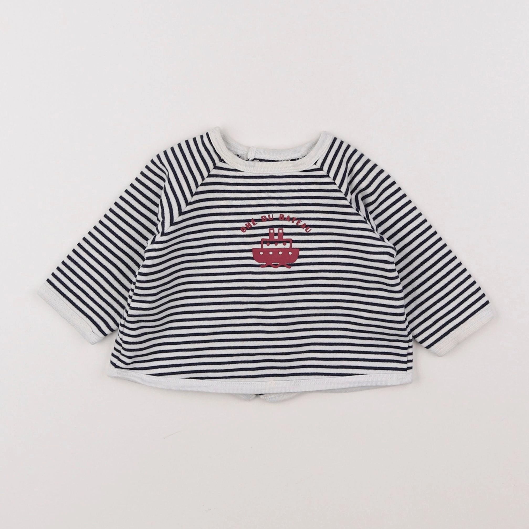Boutchou - sweat bleu - 6 mois
