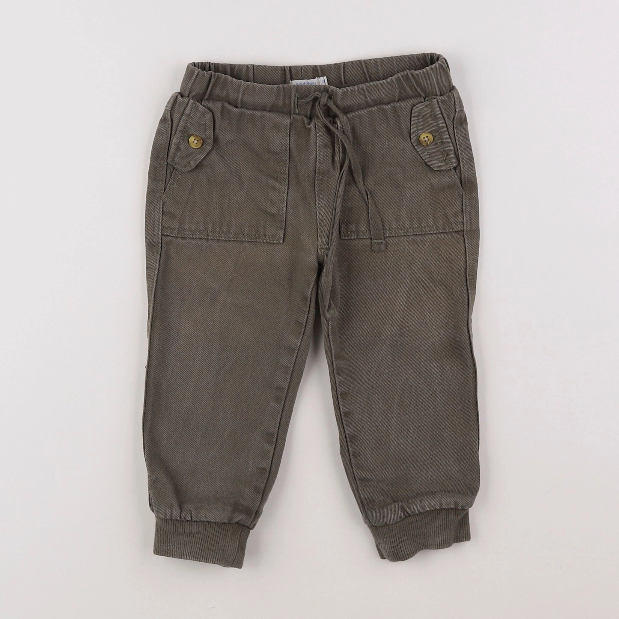 Boutchou - pantalon doublé vert - 12 mois