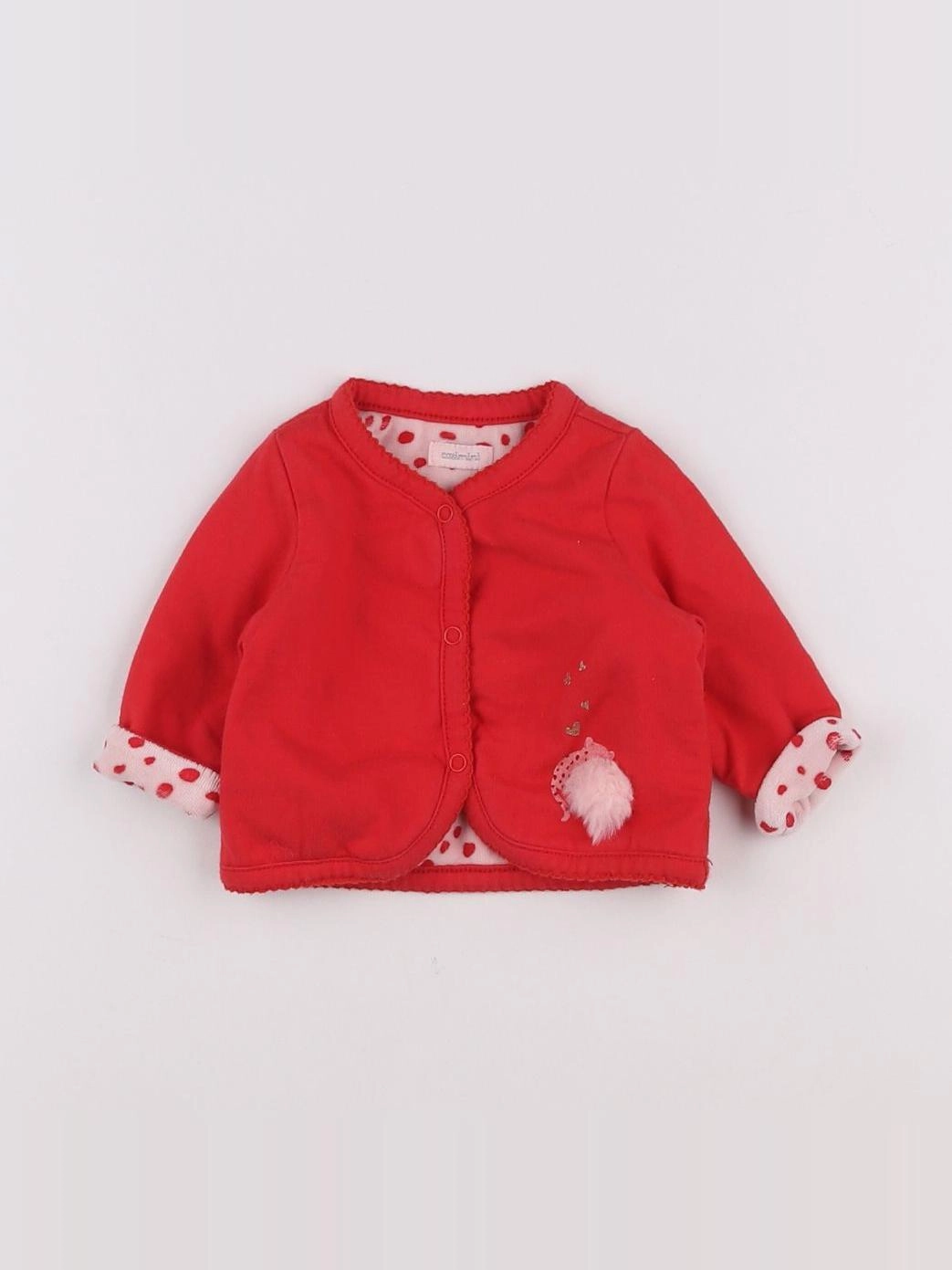 Catimini - sweat réversible rouge - 3 mois