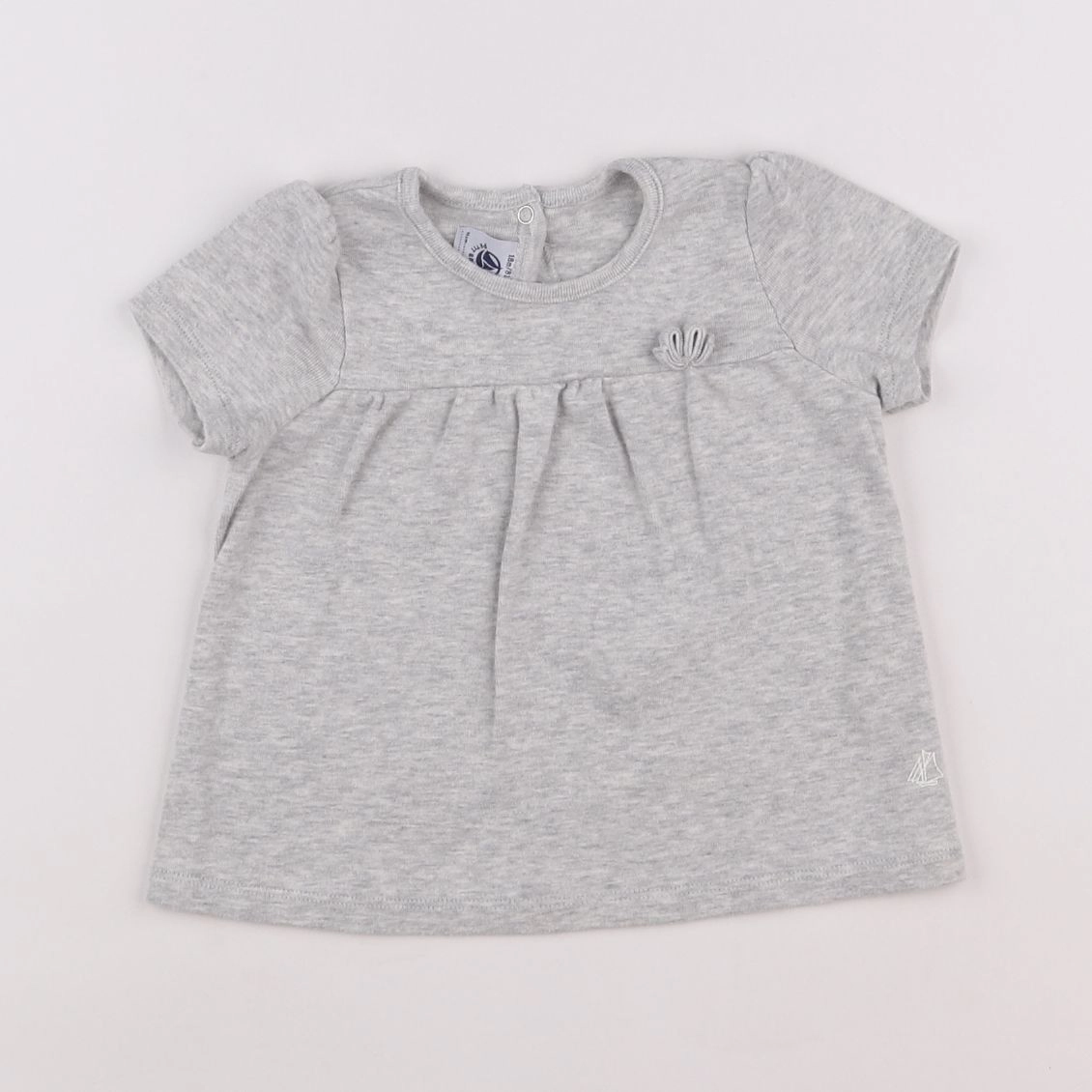 Petit Bateau - tee-shirt gris - 18 mois