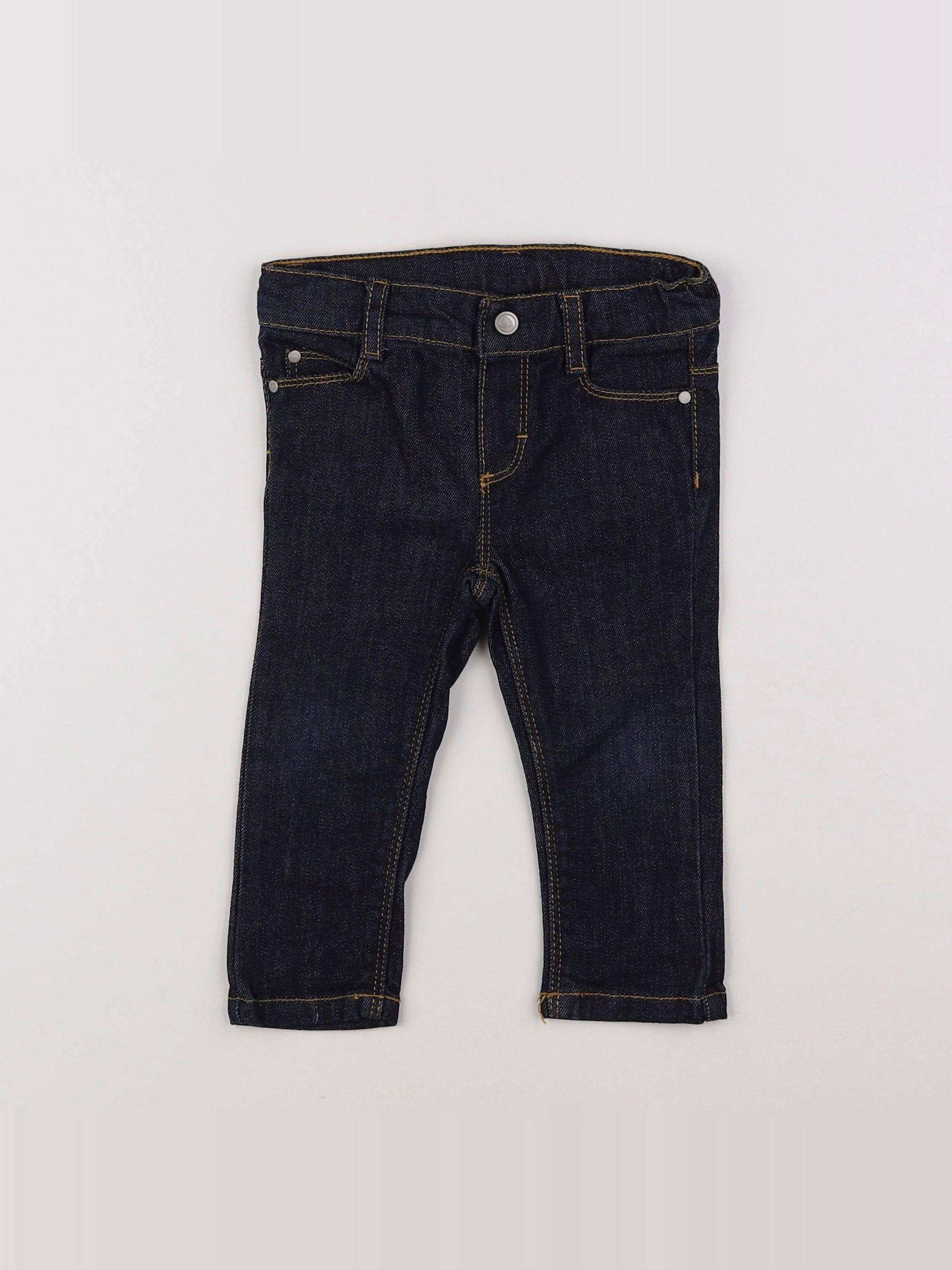 Petit Bateau - jean bleu - 12 mois