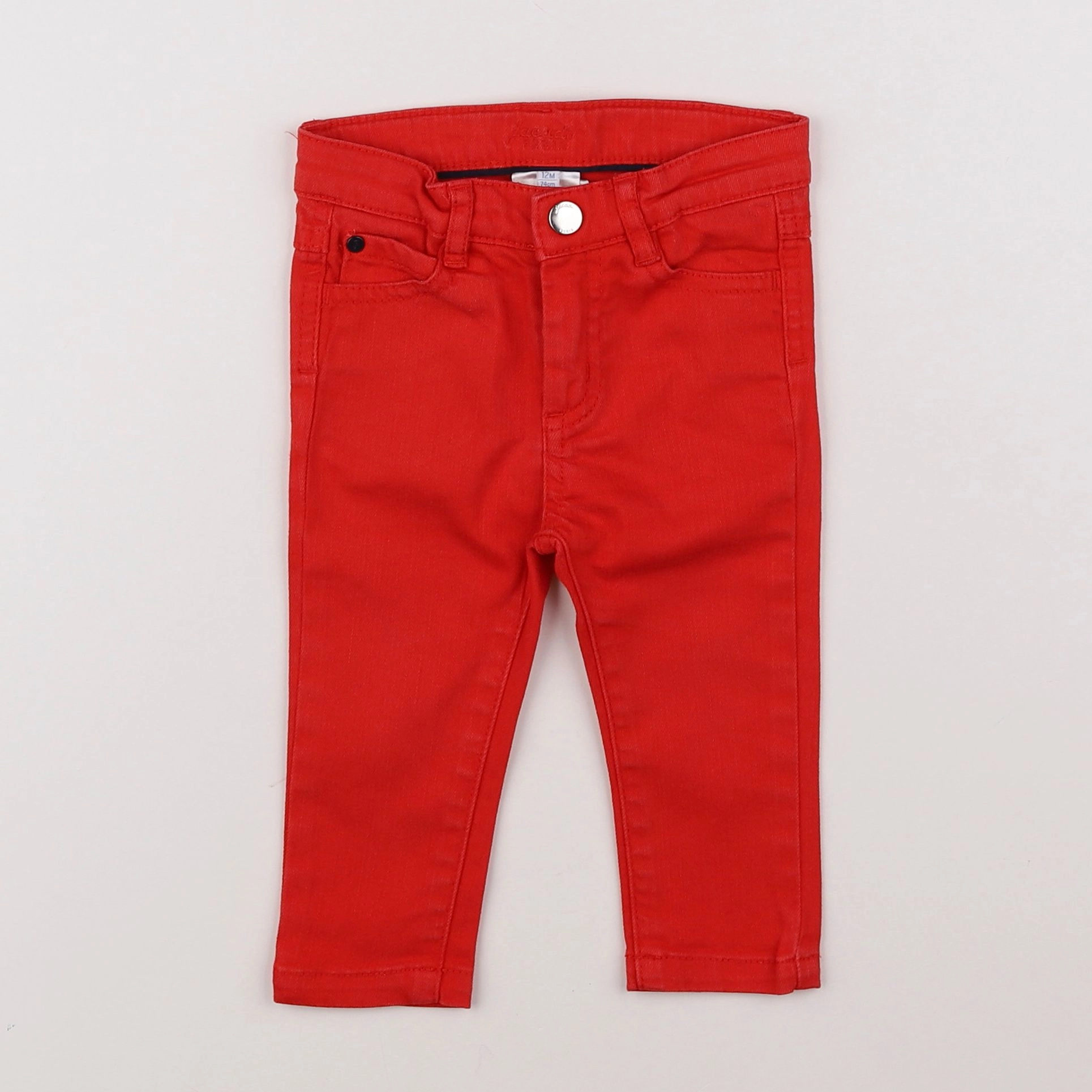 Jacadi - jean rouge - 12 mois