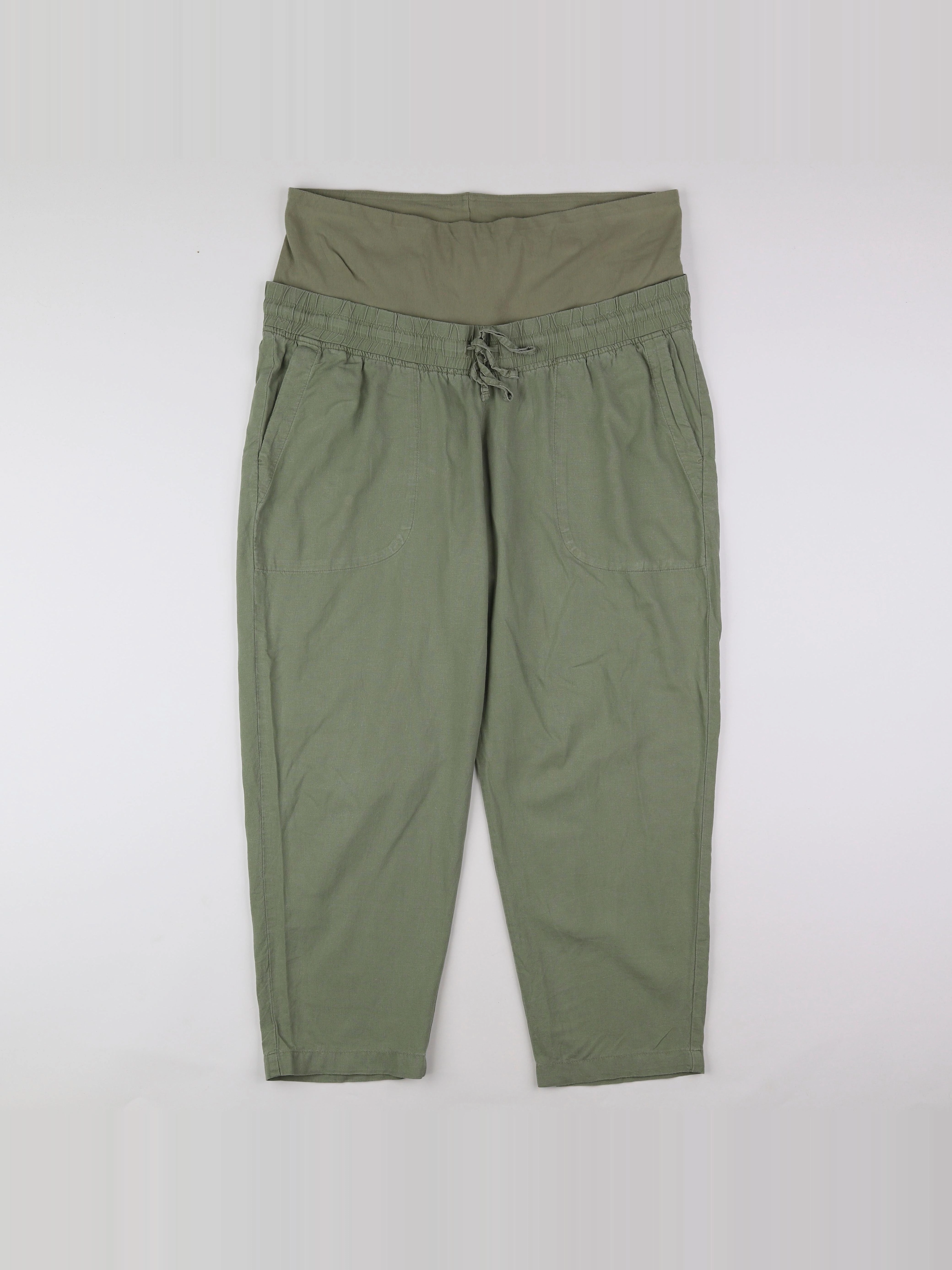 H&M - pantalon grossesse vert - 44 à 46