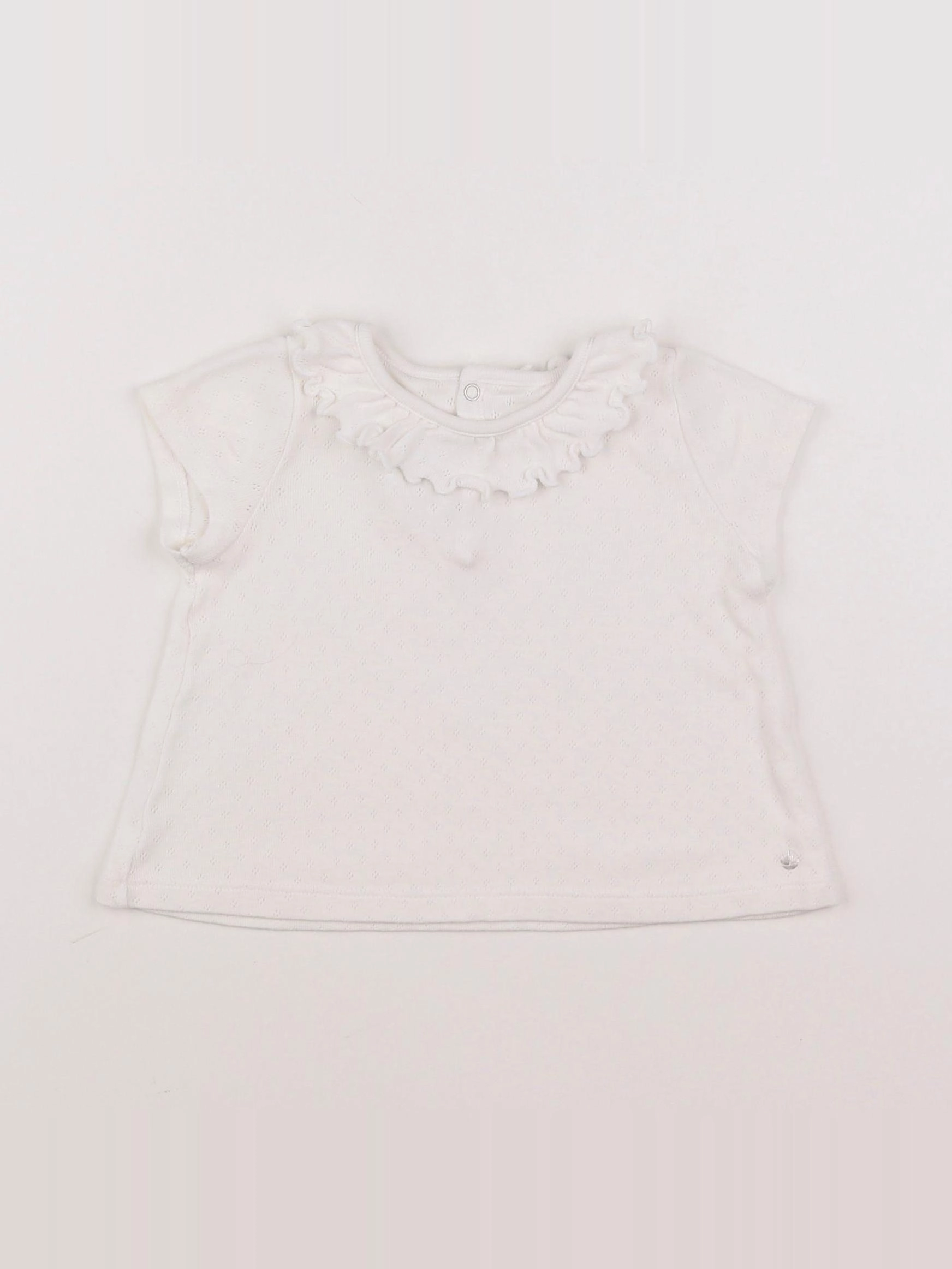 Petit Bateau - tee-shirt blanc - 12 mois