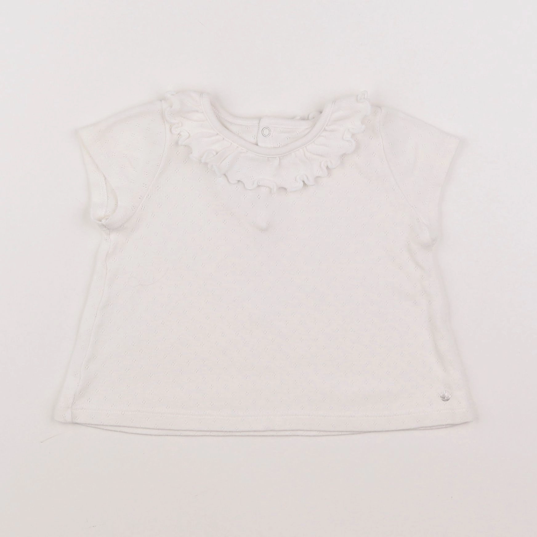 Petit Bateau - tee-shirt blanc - 12 mois