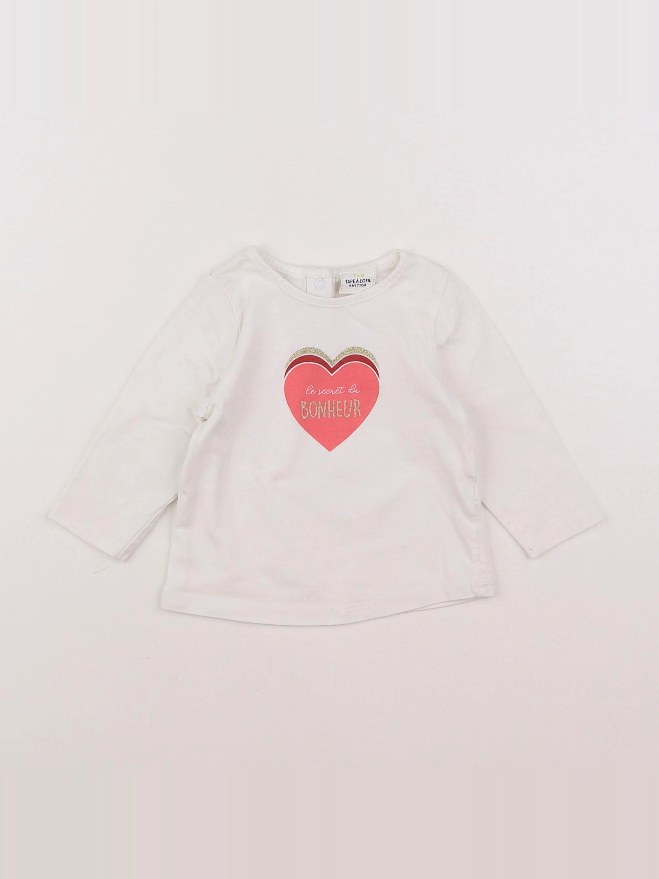 Tape à l'oeil - tee-shirt blanc - 9 mois