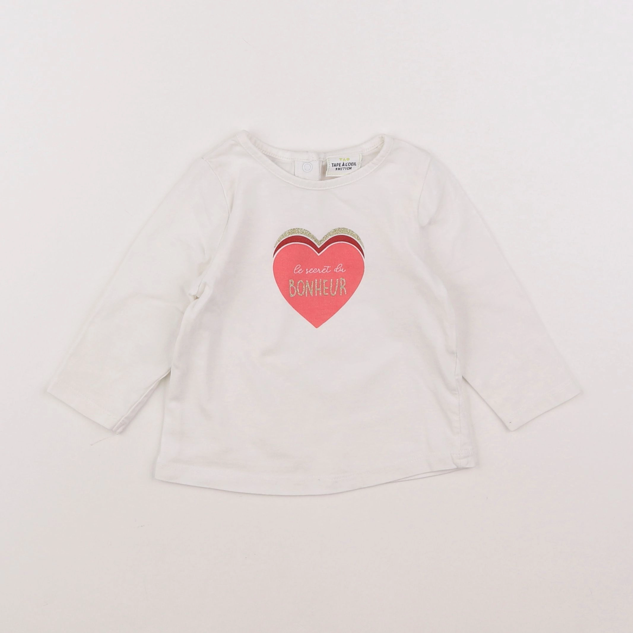 Tape à l'oeil - tee-shirt blanc - 9 mois