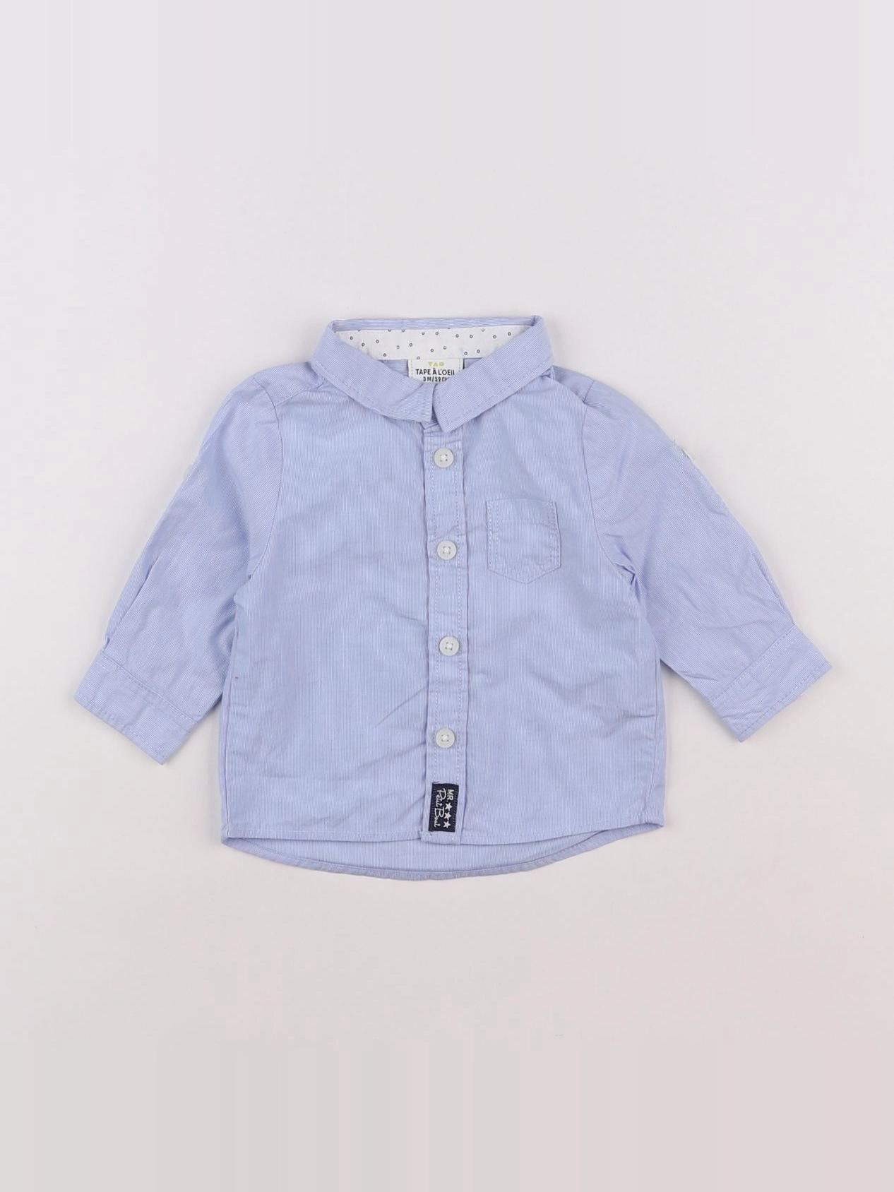 Tape à l'oeil - chemise bleu - 3 mois
