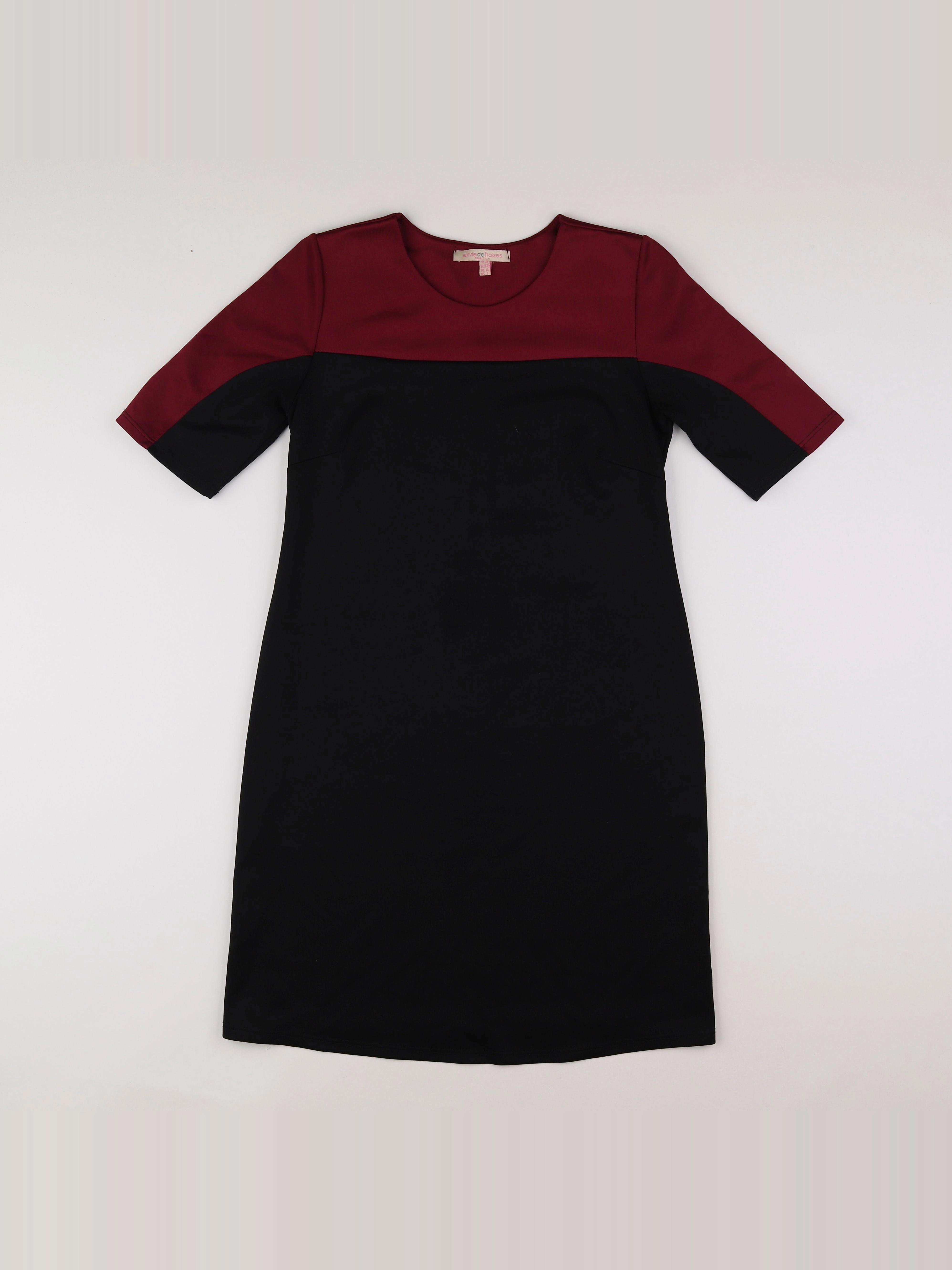 Envie de fraise - robe grossesse noir, rouge - 36