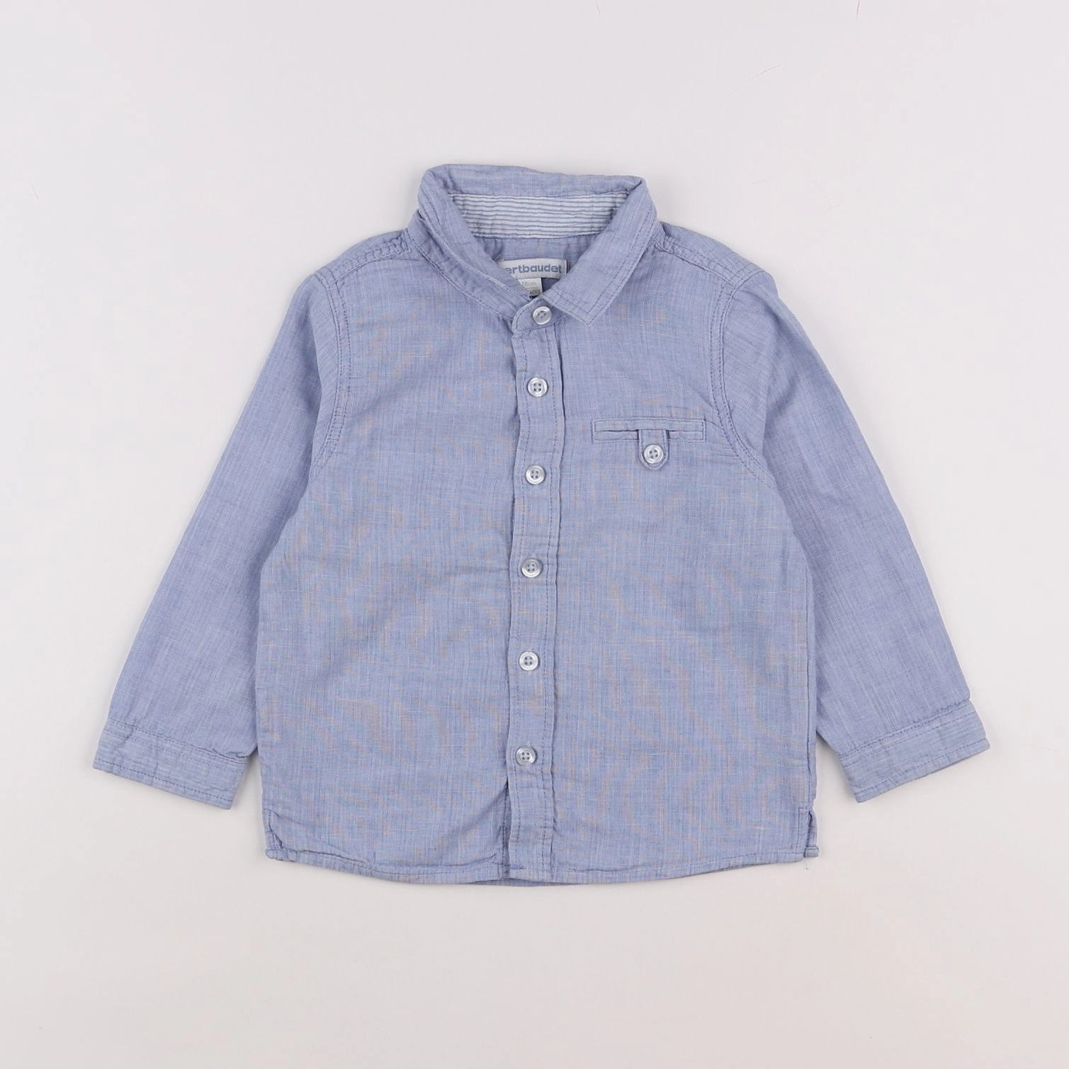 Vertbaudet - chemise bleu - 2 ans