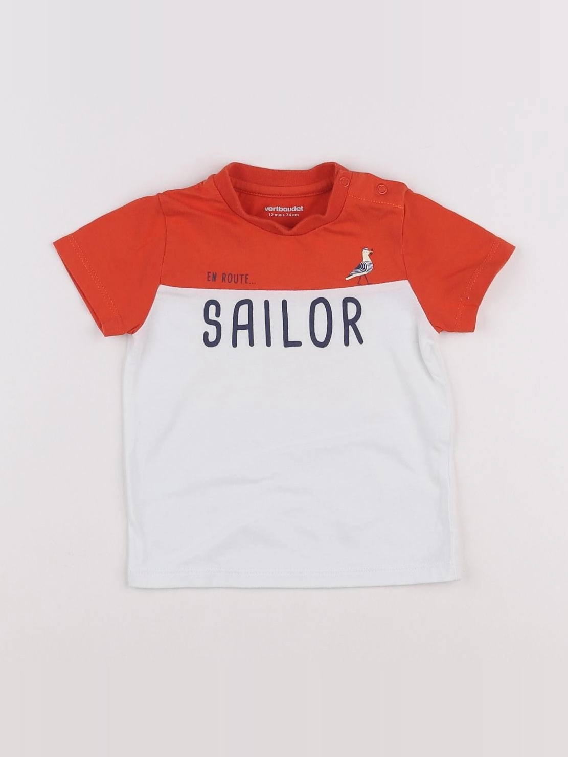 Vertbaudet - tee-shirt multicolore - 12 mois