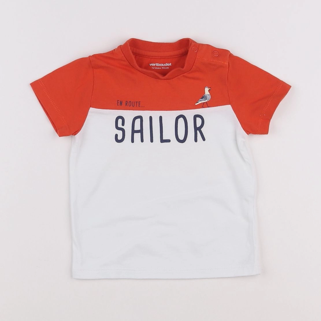 Vertbaudet - tee-shirt multicolore - 12 mois