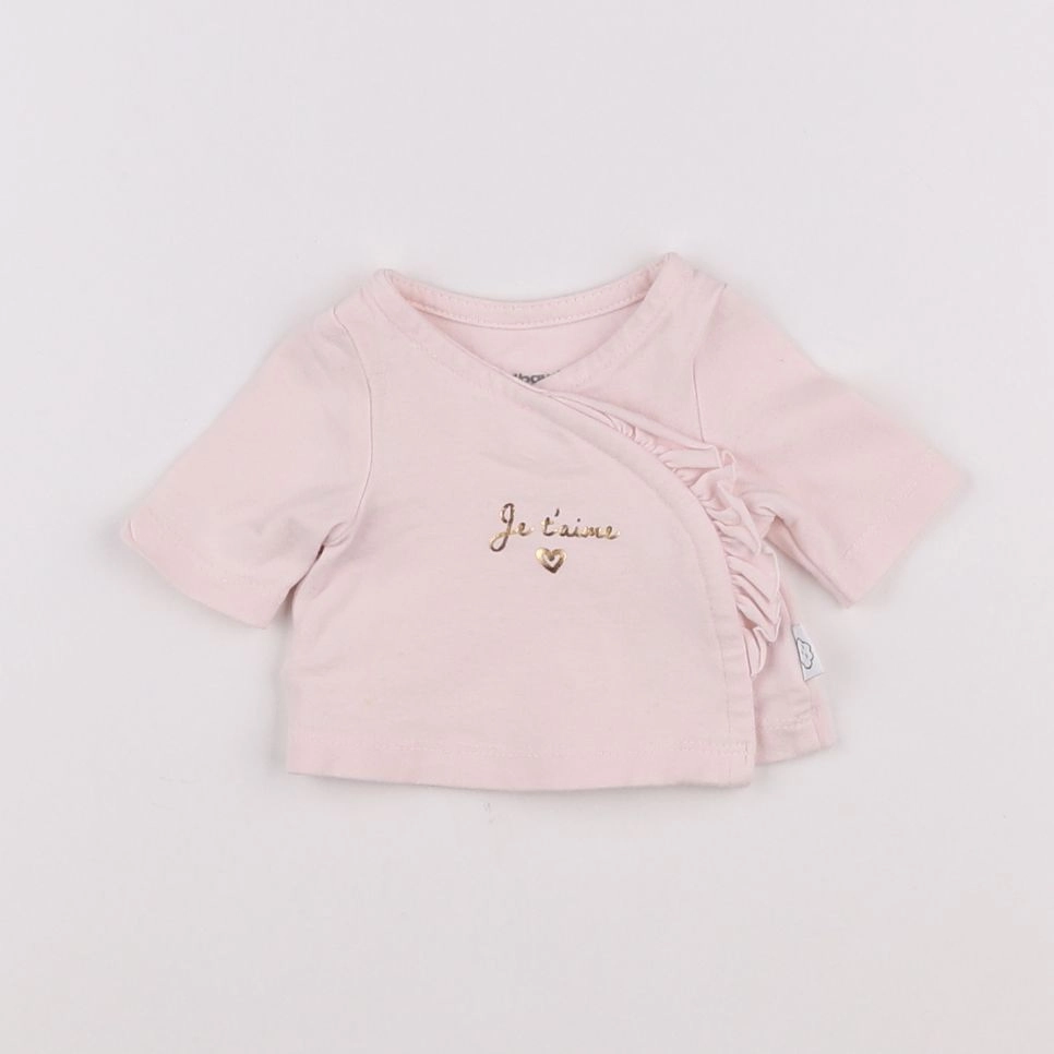 Vertbaudet - tee-shirt rose - 0 mois