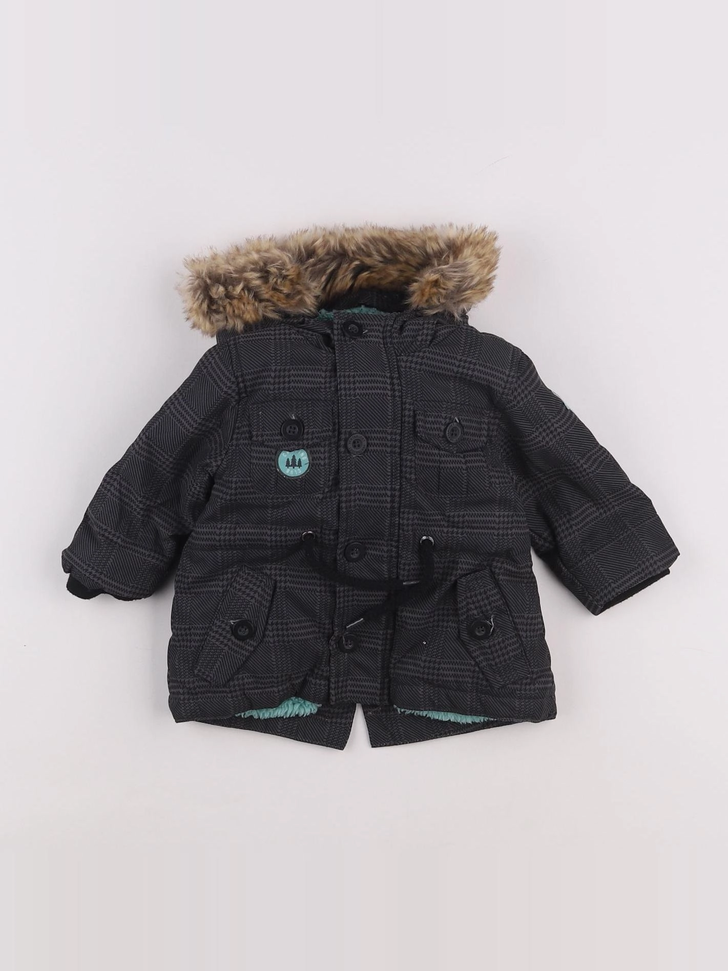 Vertbaudet - parka gris - 3 mois