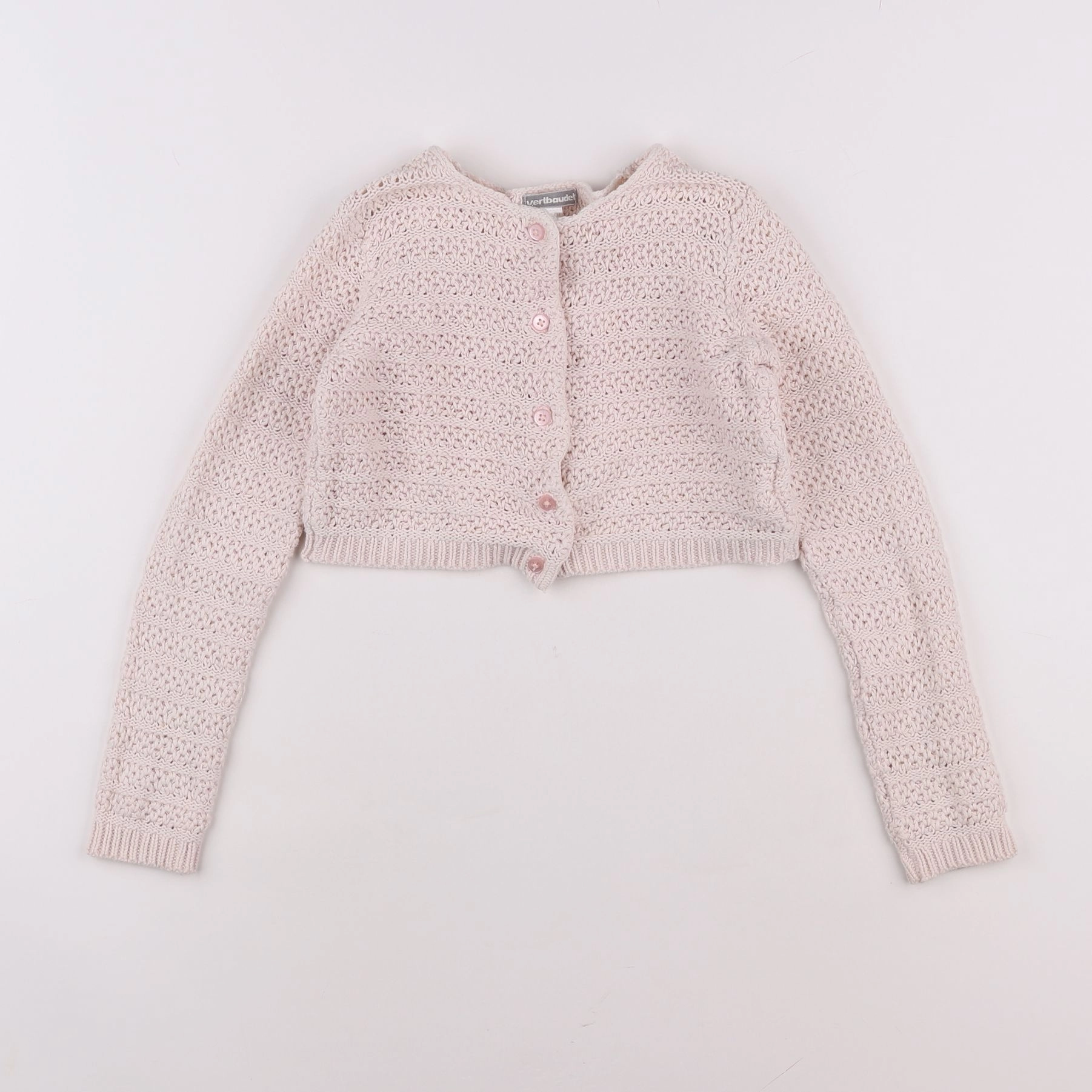 Vertbaudet - gilet rose - 8 ans