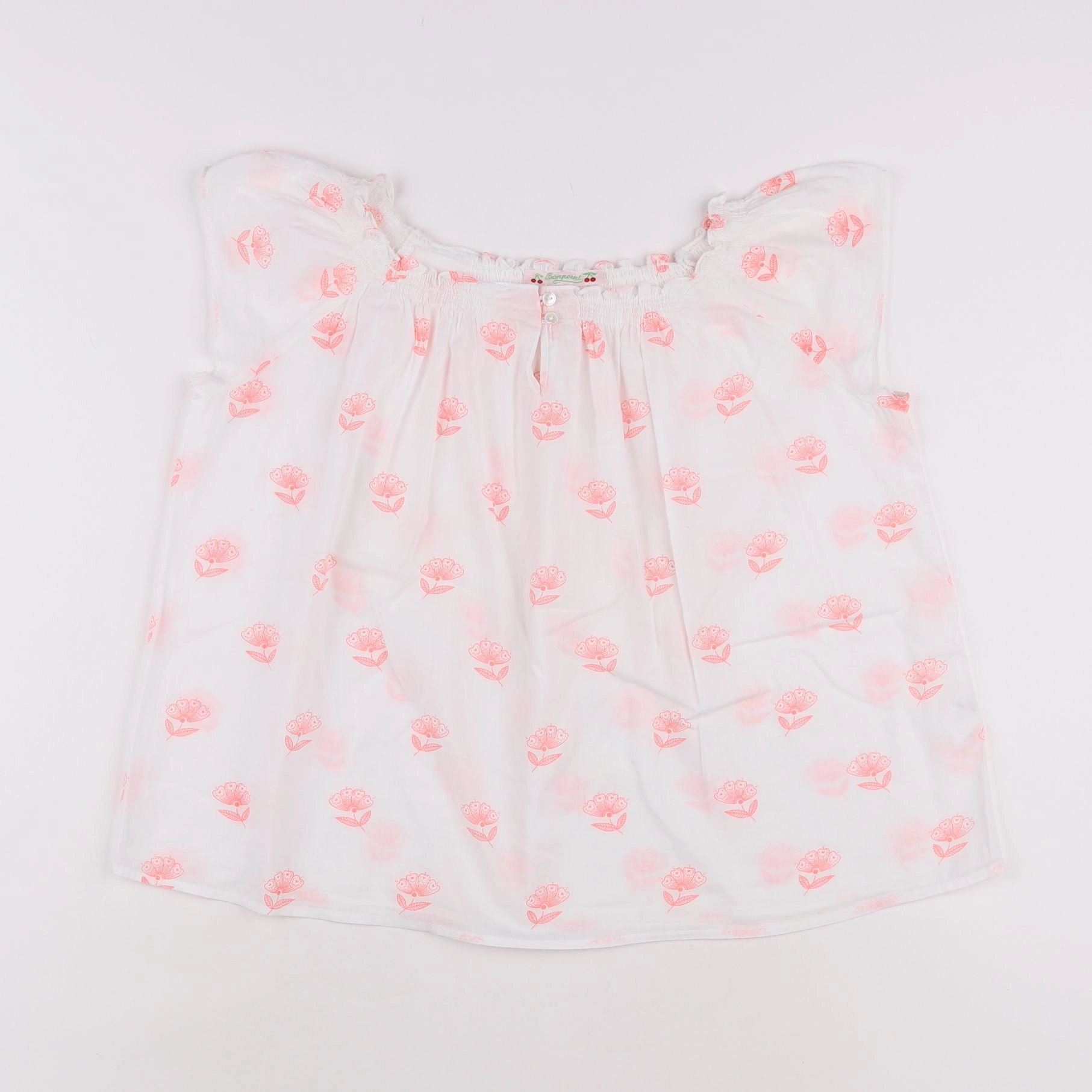 Bonpoint - blouse blanc, rose - 8 ans