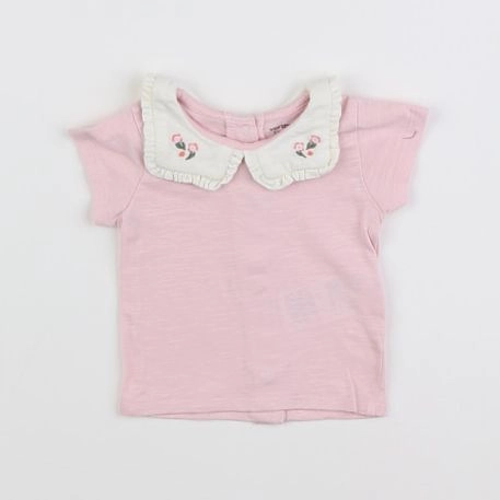 Vertbaudet - tee-shirt rose - 1 mois