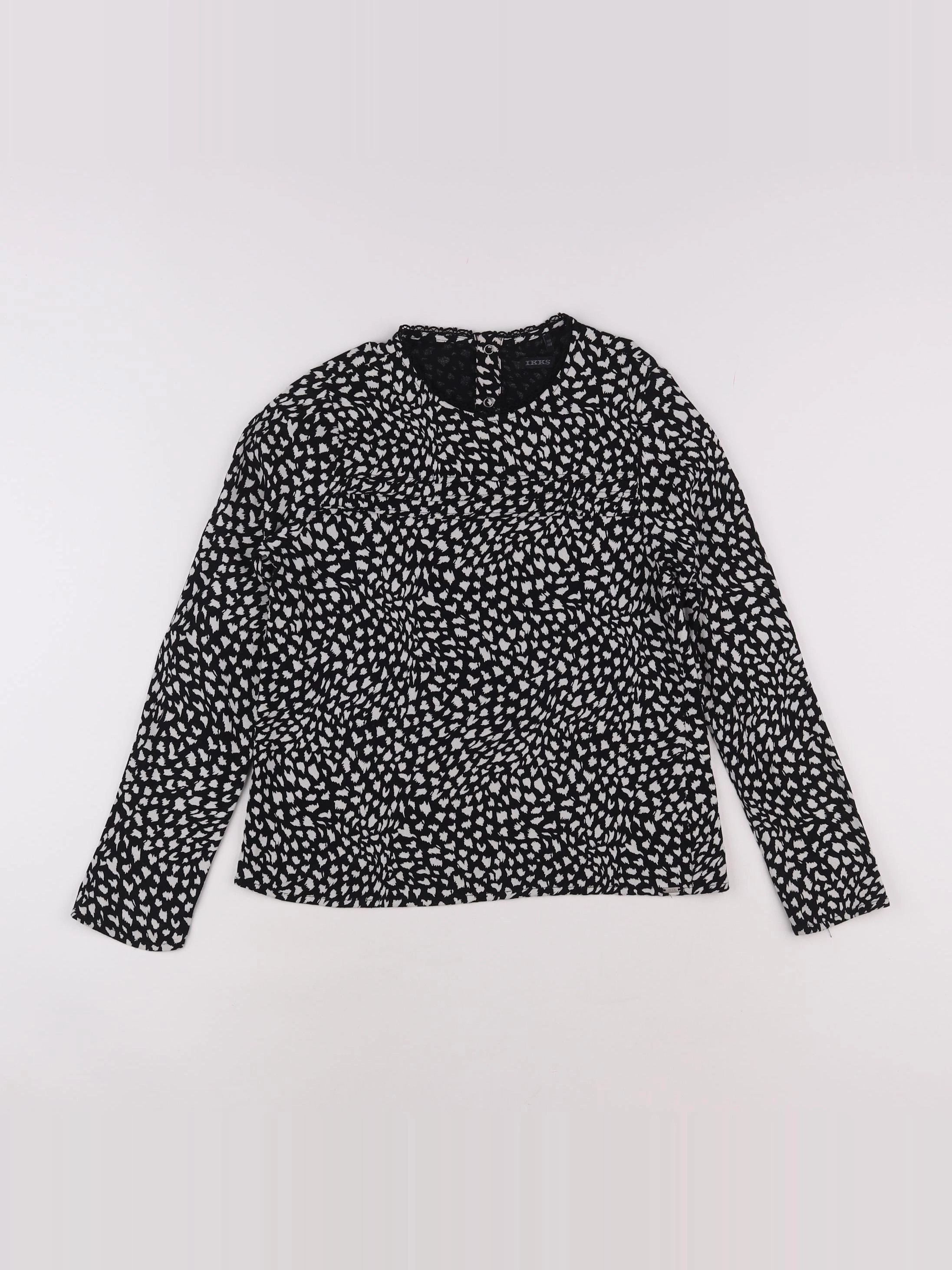 IKKS - blouse blanc, noir - 10 ans