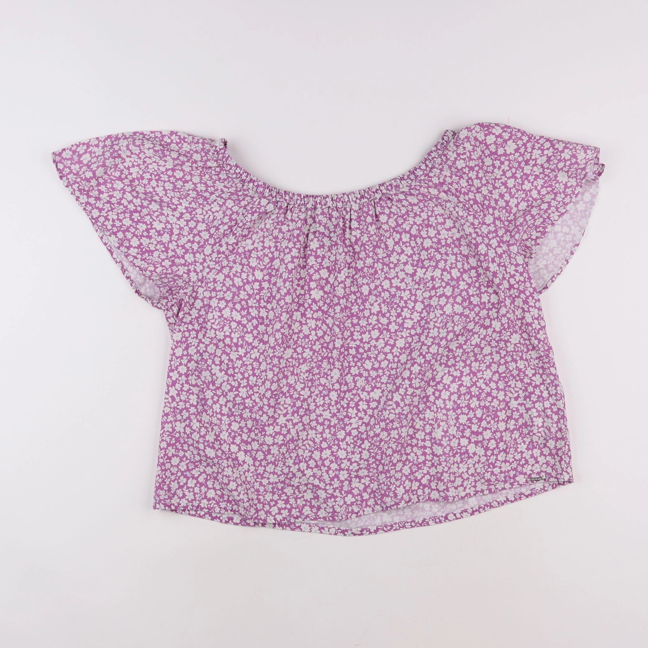 IKKS - blouse blanc, violet - 14 ans