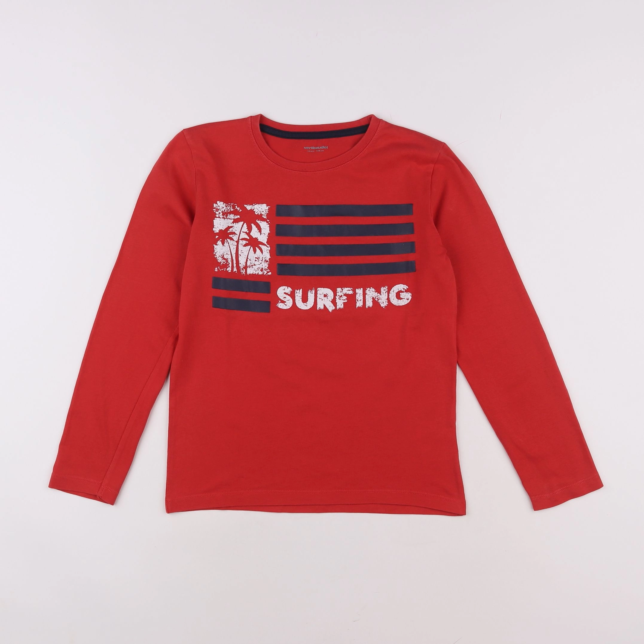 Vertbaudet - tee-shirt rouge - 10 ans