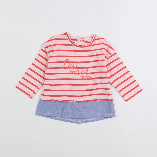 Vertbaudet - tee-shirt rose - 6 mois