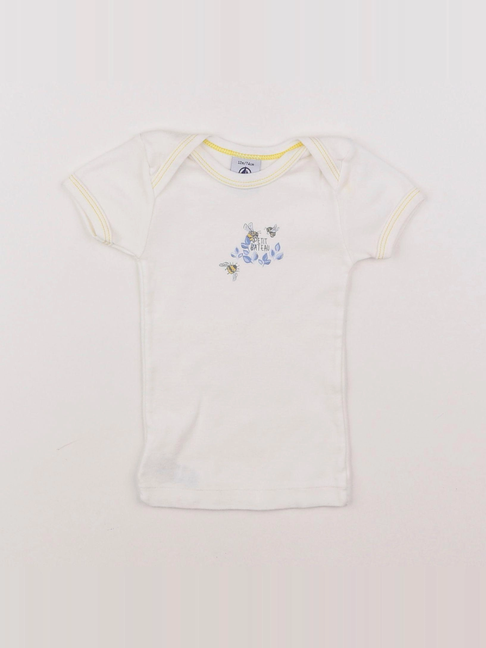 Petit Bateau - maillot de corps blanc - 12 mois