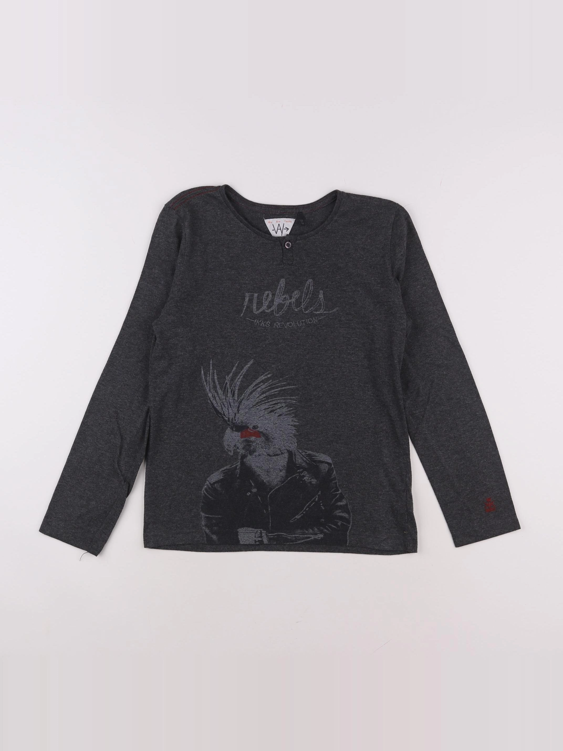 IKKS - tee-shirt gris - 10 ans
