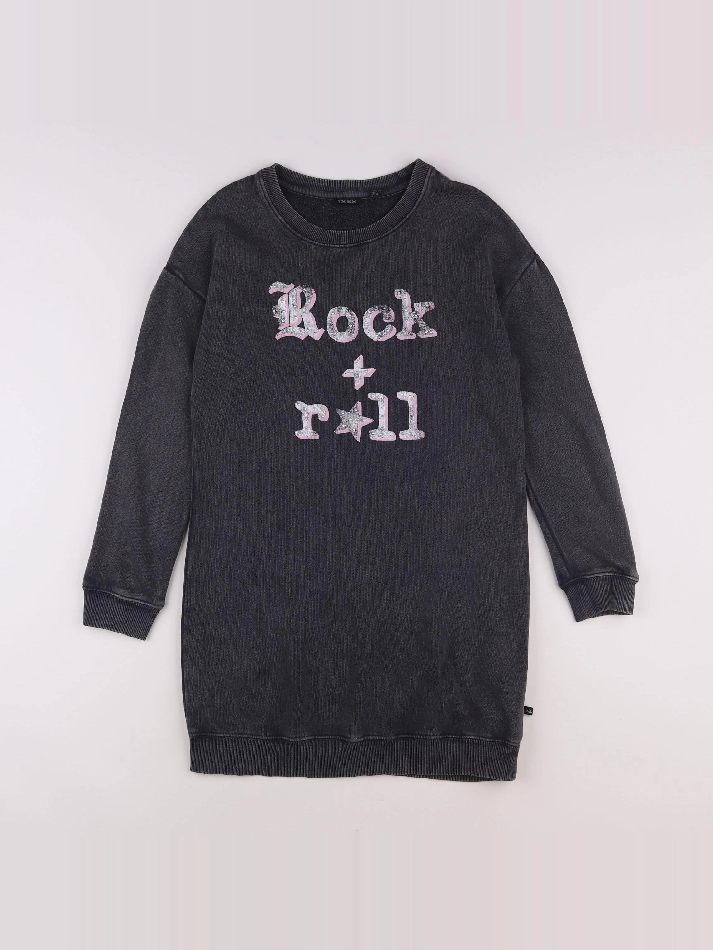 IKKS - robe gris - 10 ans