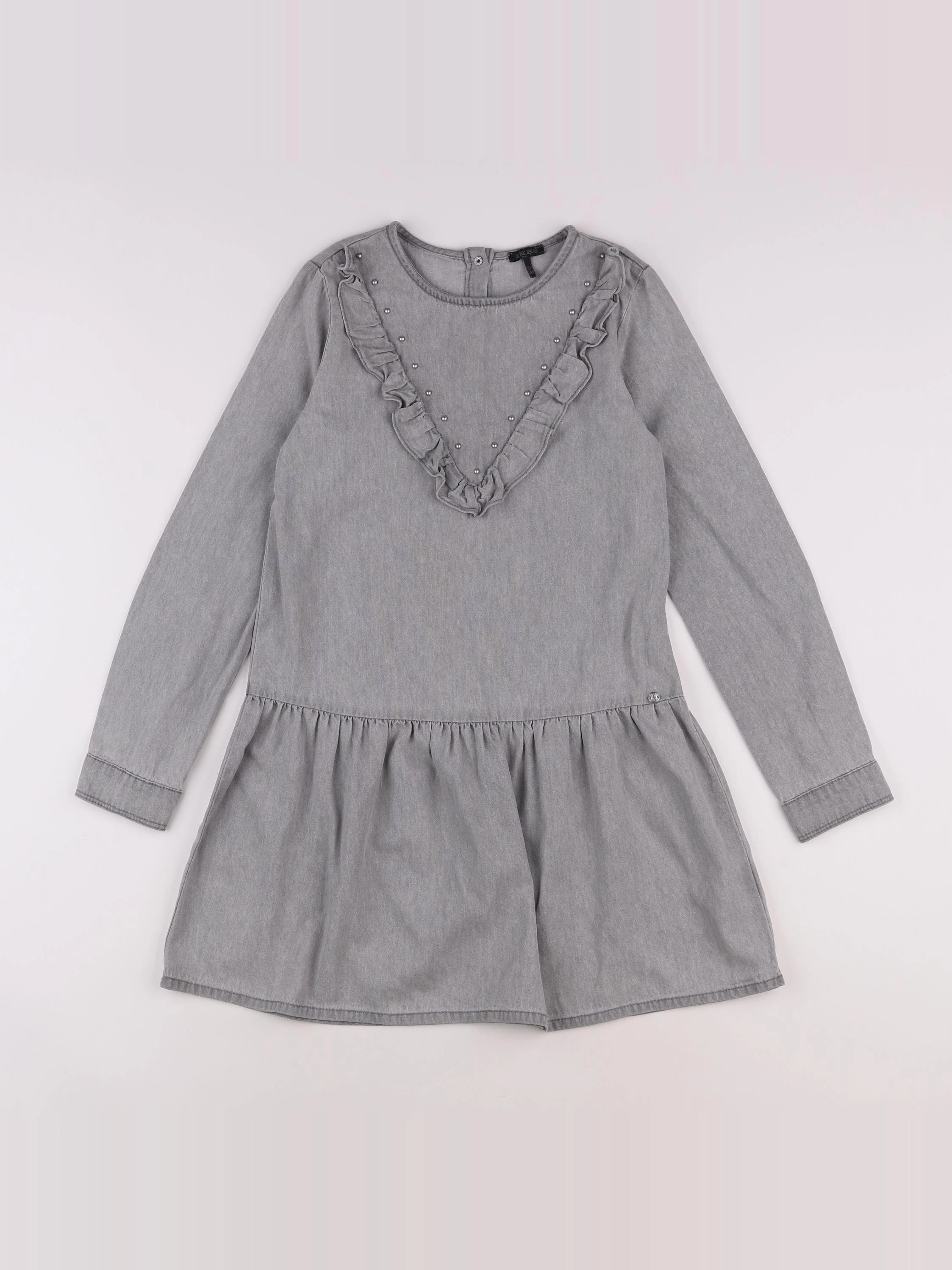 IKKS - robe gris - 10 ans