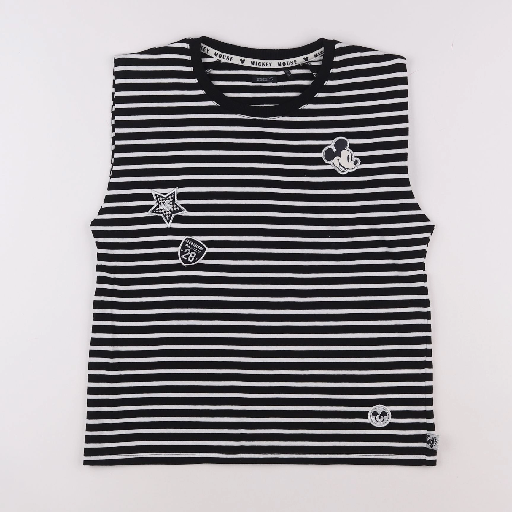 IKKS - débardeur blanc, noir - 12 ans
