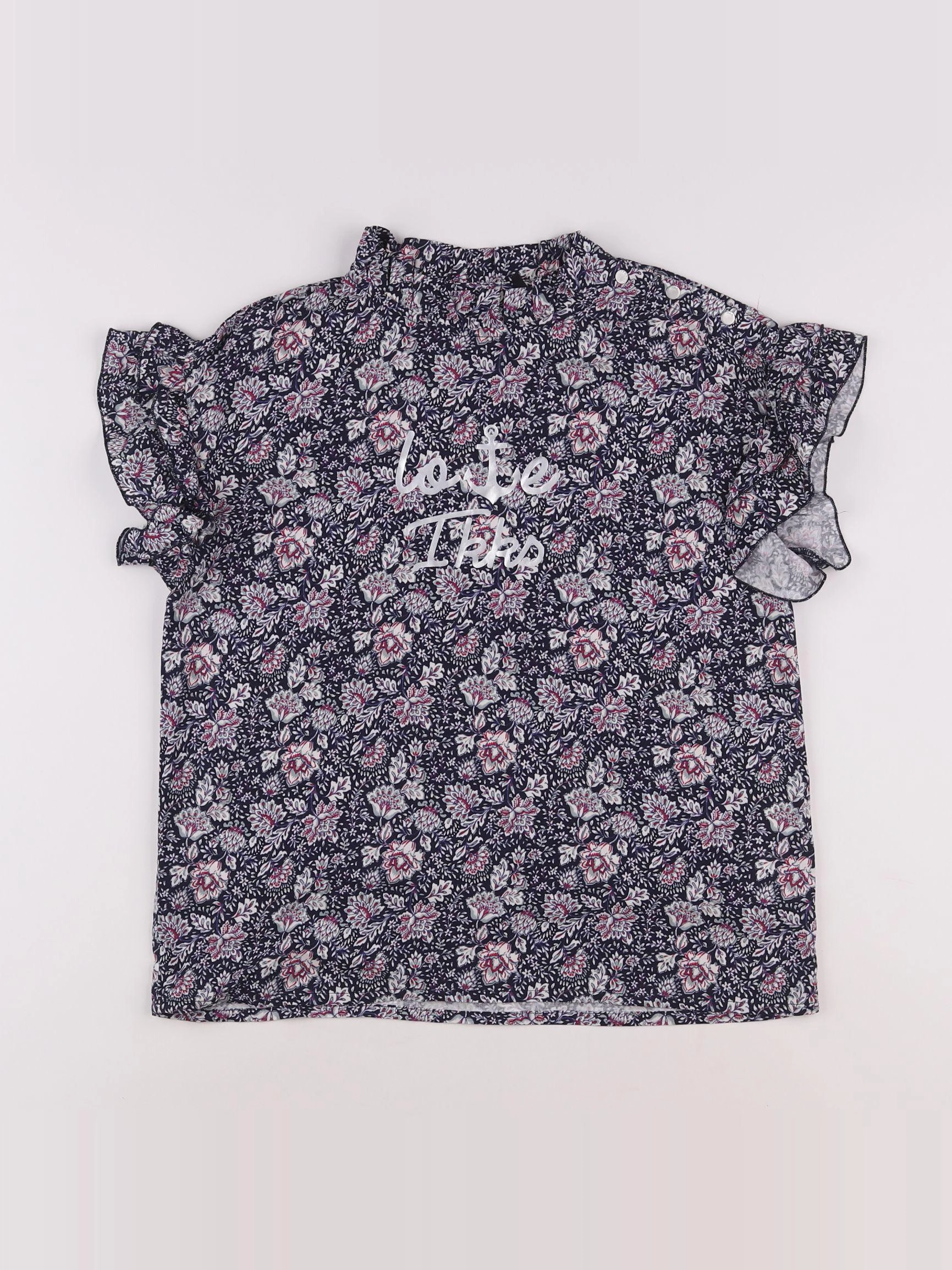 IKKS - blouse bleu, violet - 12 ans