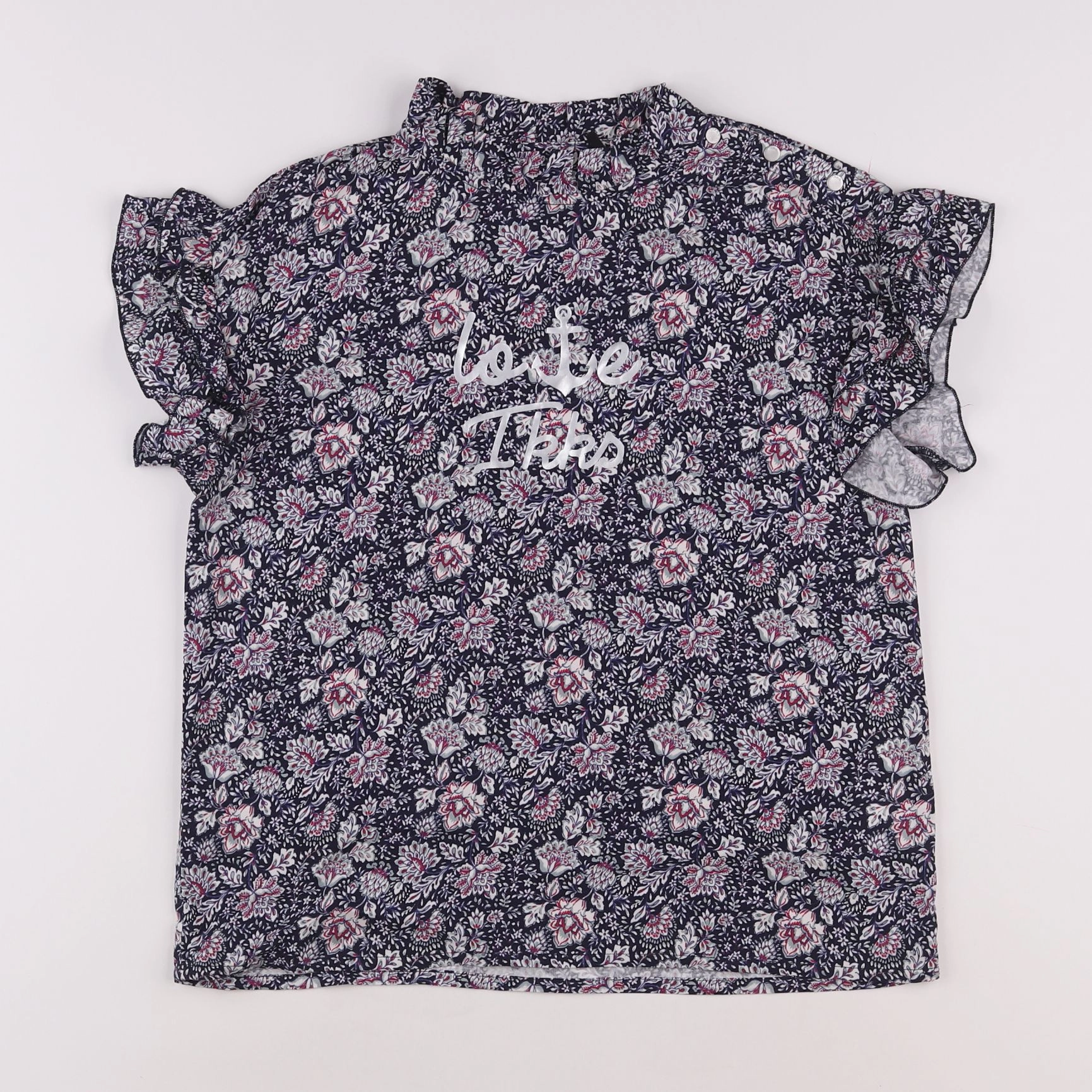 IKKS - blouse bleu, violet - 12 ans