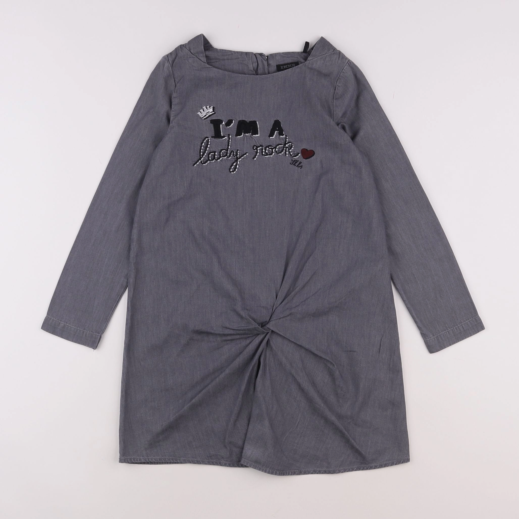 IKKS - robe gris - 8 ans