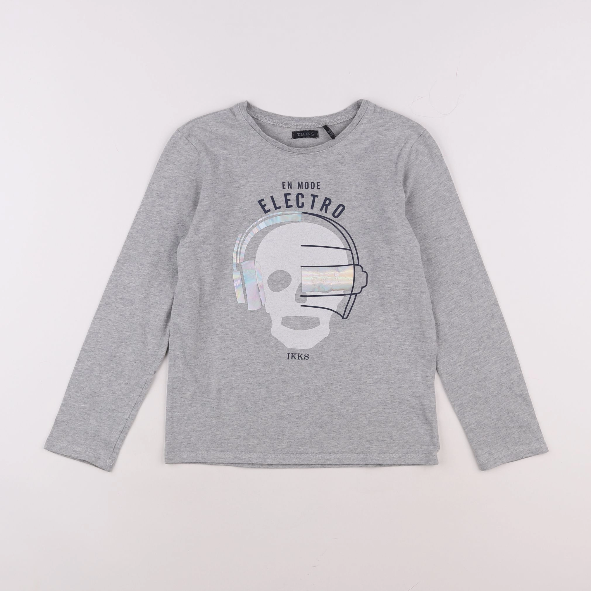 IKKS - tee-shirt gris - 8 ans
