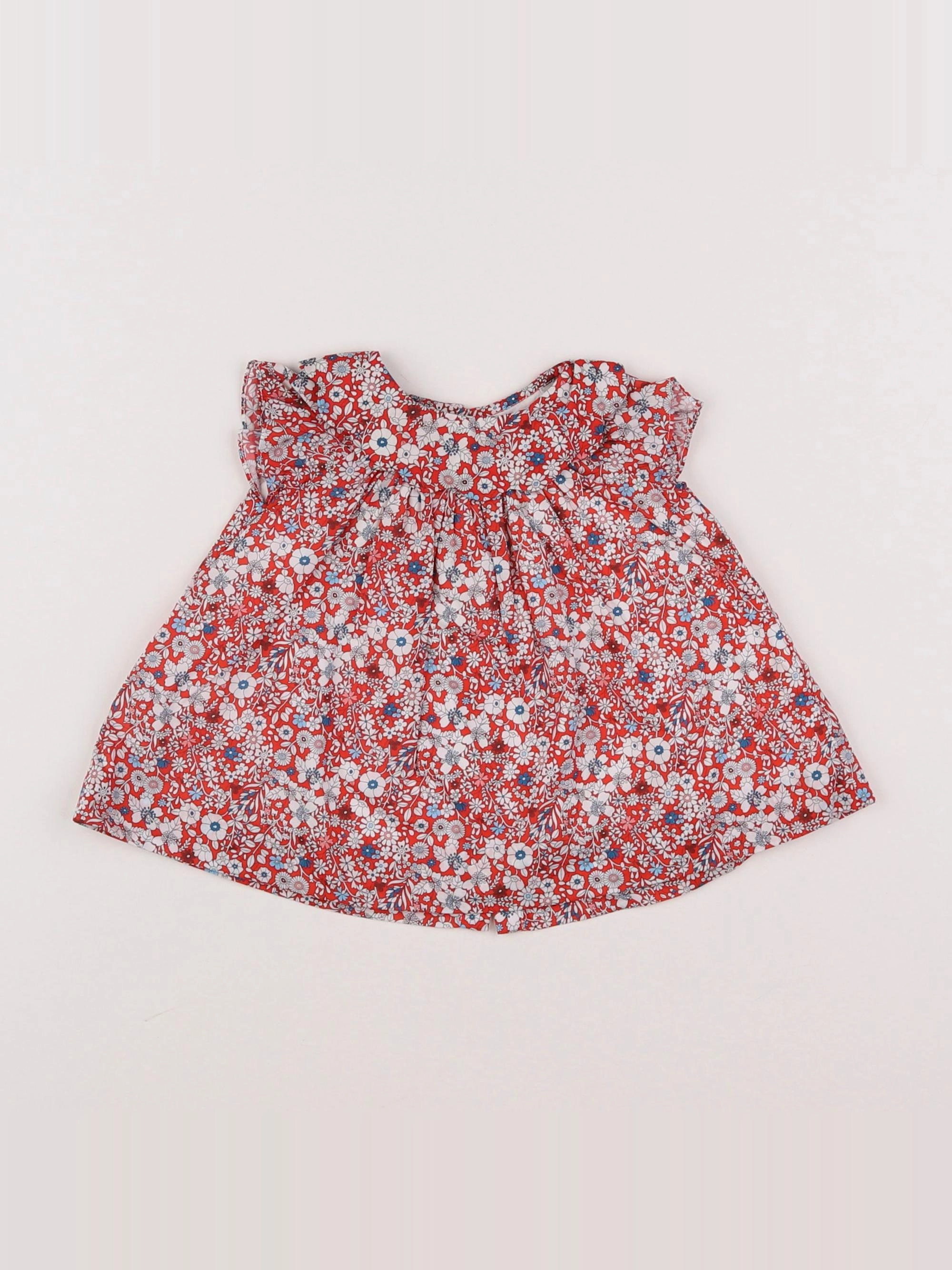 Jacadi - robe liberty rouge - 1 mois