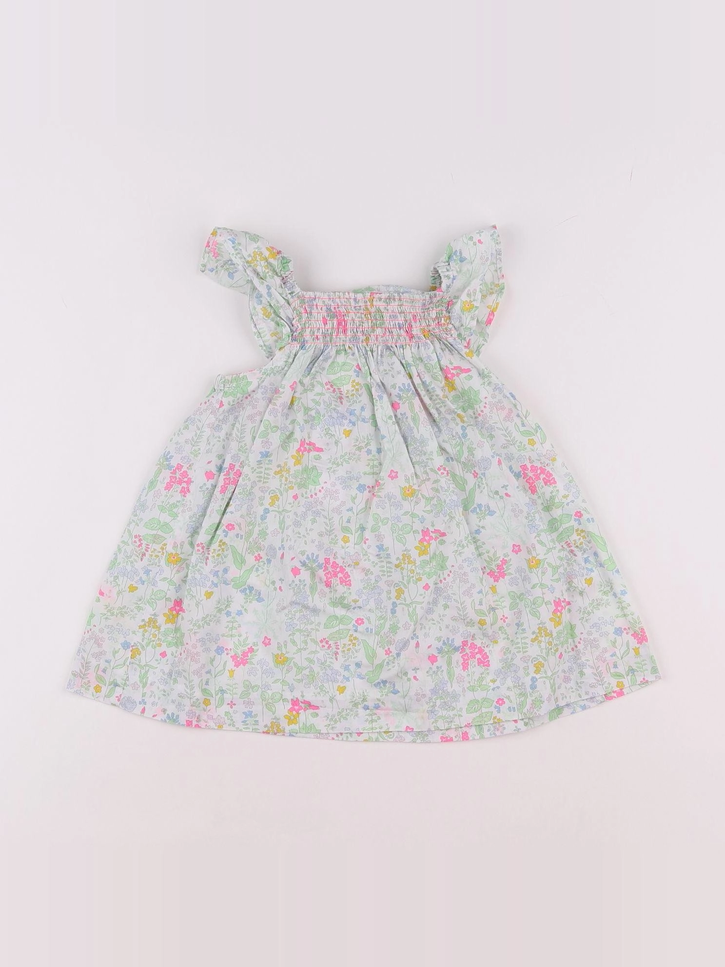 Jacadi - robe liberty vert - 12 mois