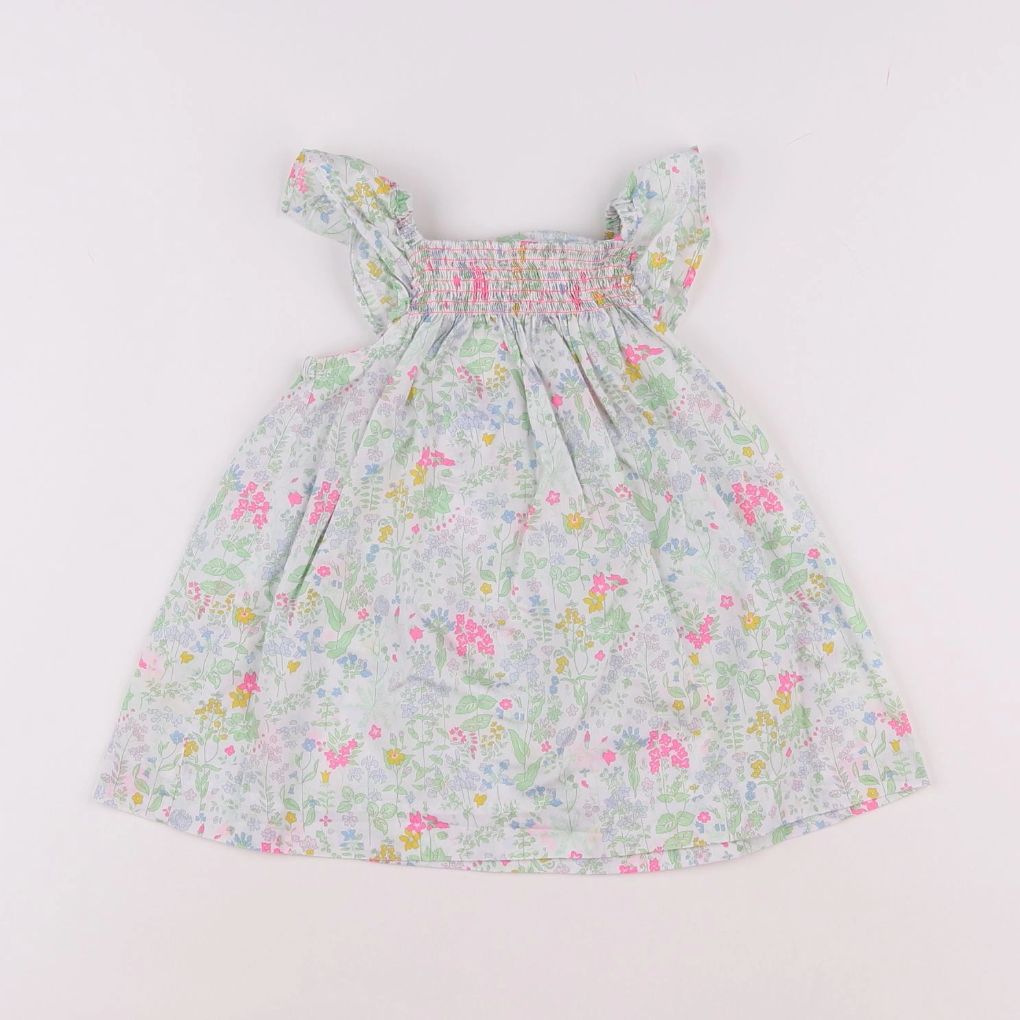 Jacadi - robe liberty vert - 12 mois